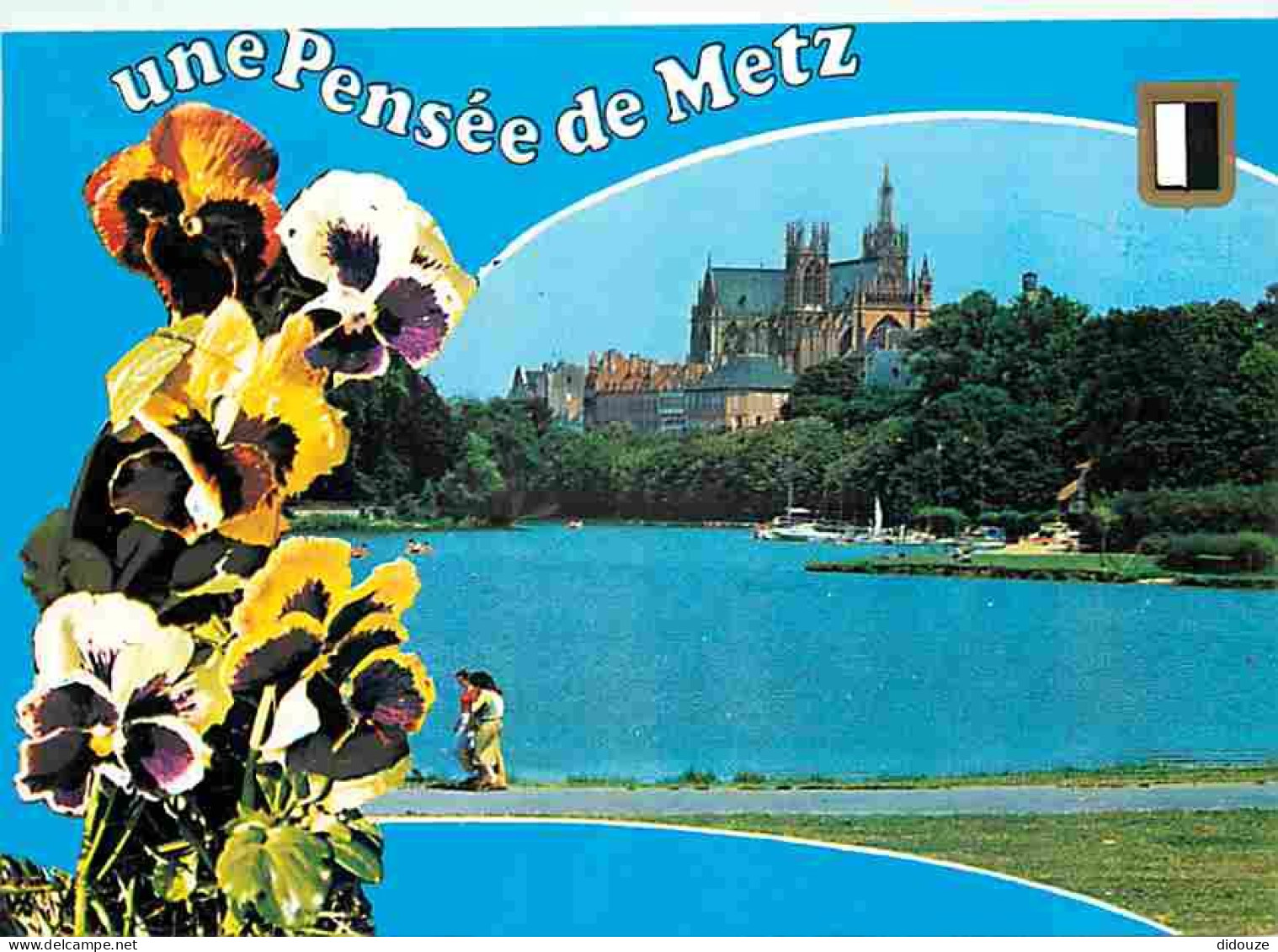 57 - Metz - Le Plan D'eau - La Cathédrale Saint Etienne - Flamme Postale De Vigy - CPM - Voir Scans Recto-Verso - Metz