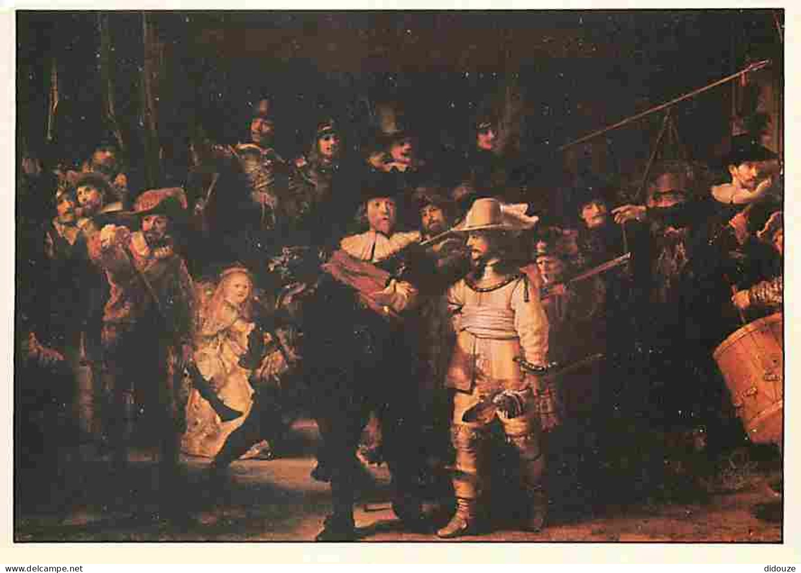 Art - Peinture - Rembrandt Harmensz Van Rijn - La Ronde De Nuit - Description De La Carte Au Dos - Carte Neuve - CPM - V - Paintings