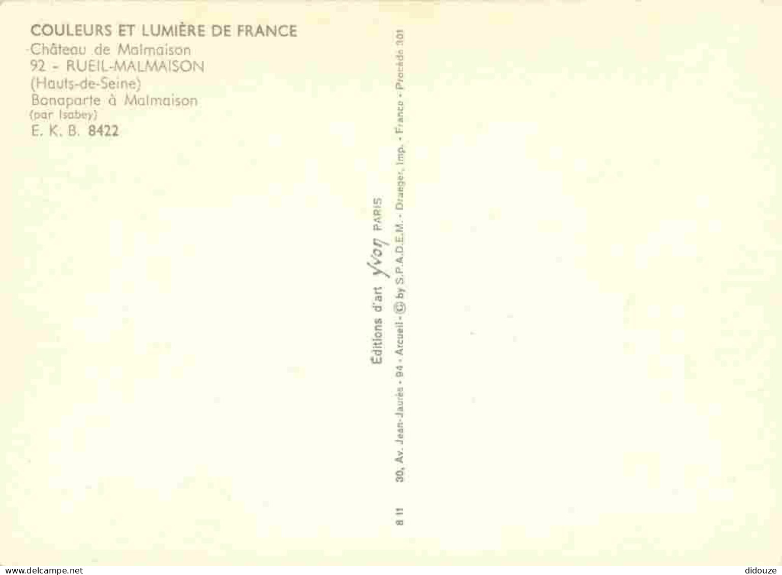 92 - Rueil-Malmaison - Intérieur Du Château - Art Peinture - Bonaparte à Mal Maison - De Isabey - CPM - Voir Scans Recto - Rueil Malmaison