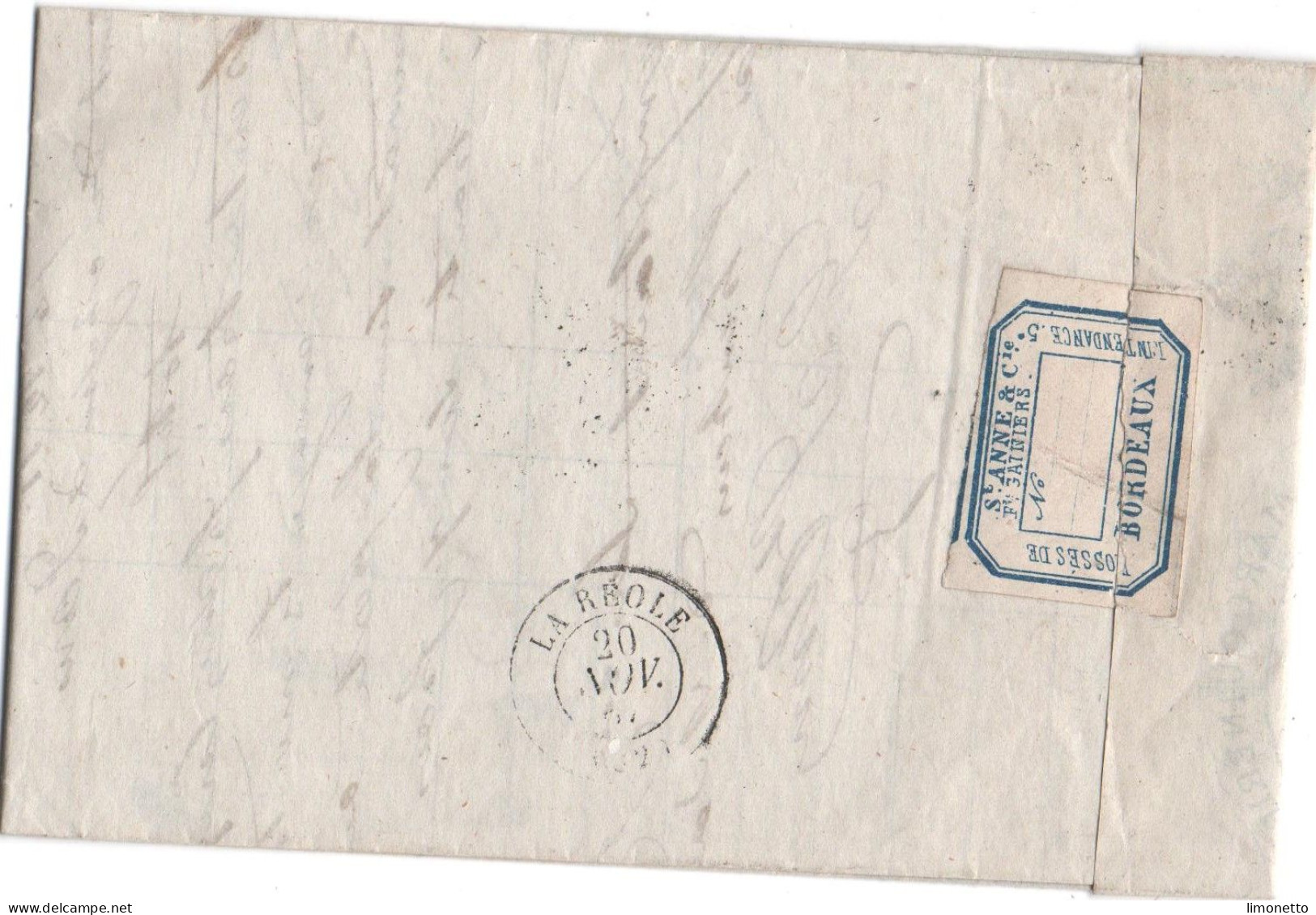 France- 1867 - Sur Enveloppe -Napoléon III -paire Du10 Cts Bistre  Yvert N° 21 - - Oblit- G.C - 532 - 1862 Napoléon III