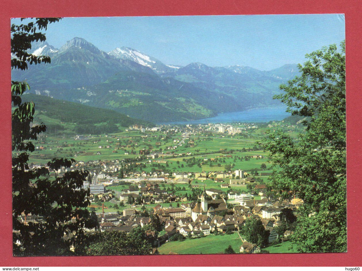 Schwyz - Lm Hintergrund Brunnen Mit Fronalpstock Und Vierwaldstättersee - Schwytz