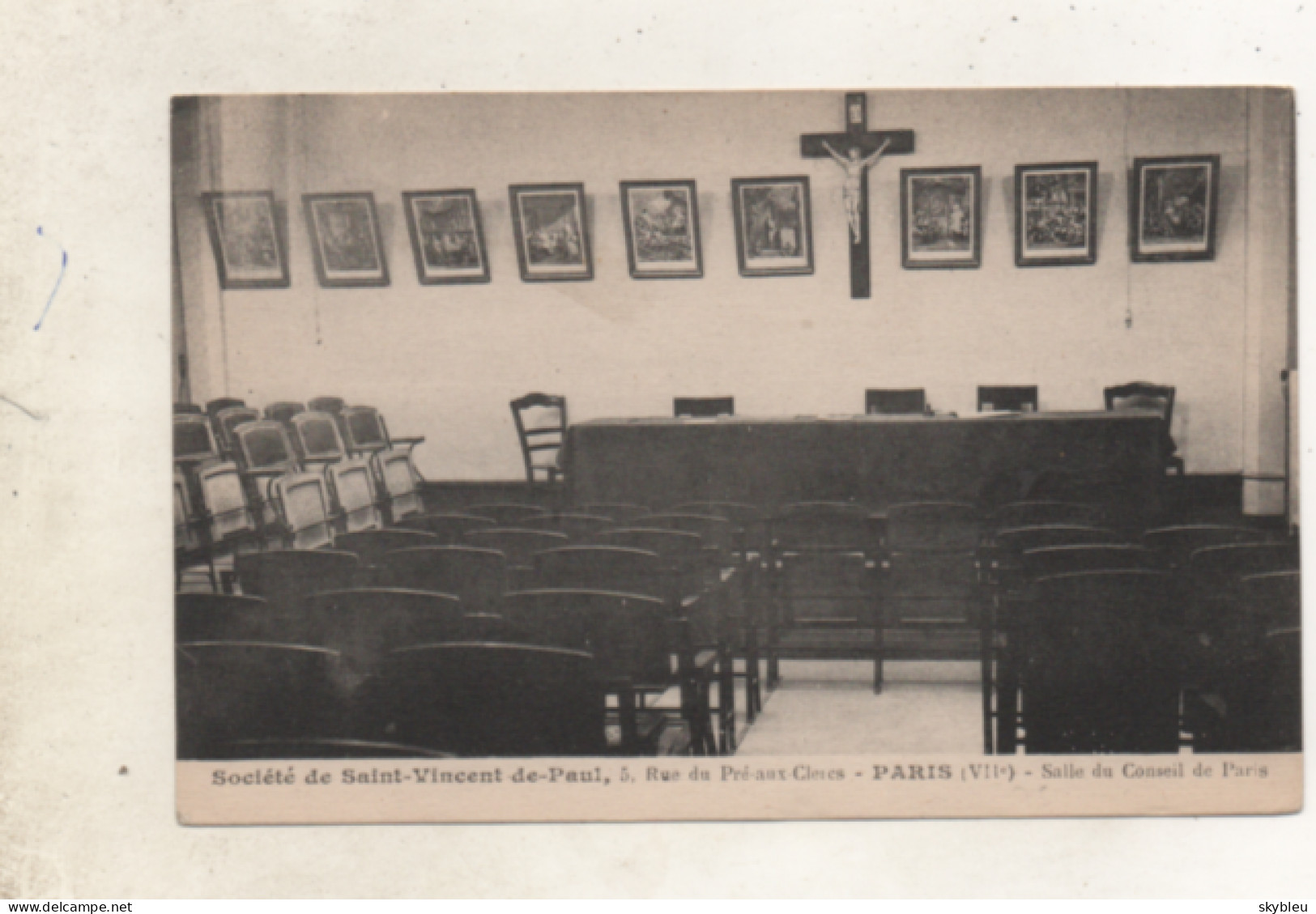 75. CPA - PARIS 7° - Société De Saint Vincent De Paul - Rue Du Prè Aux Clercs - Salle Du Conseil De Paris - - Enseignement, Ecoles Et Universités