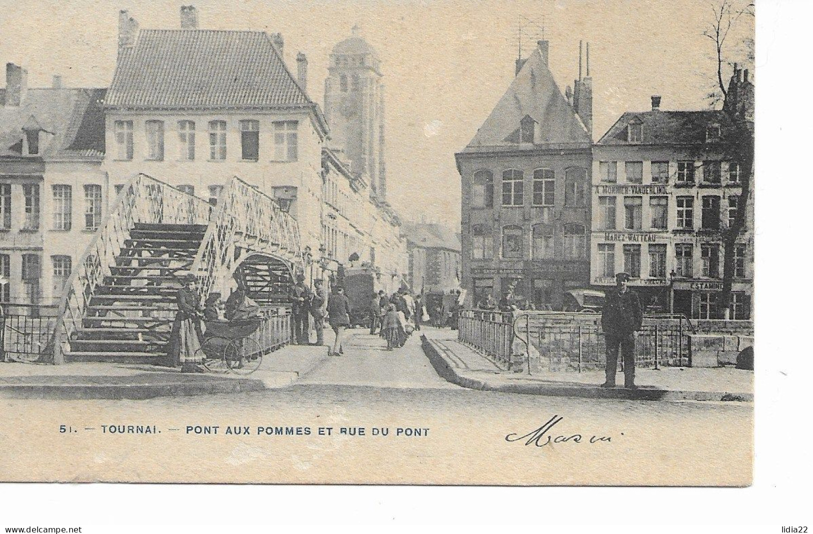 Tournai  Pont Aux Pommes Et Rue Du Pont - Doornik