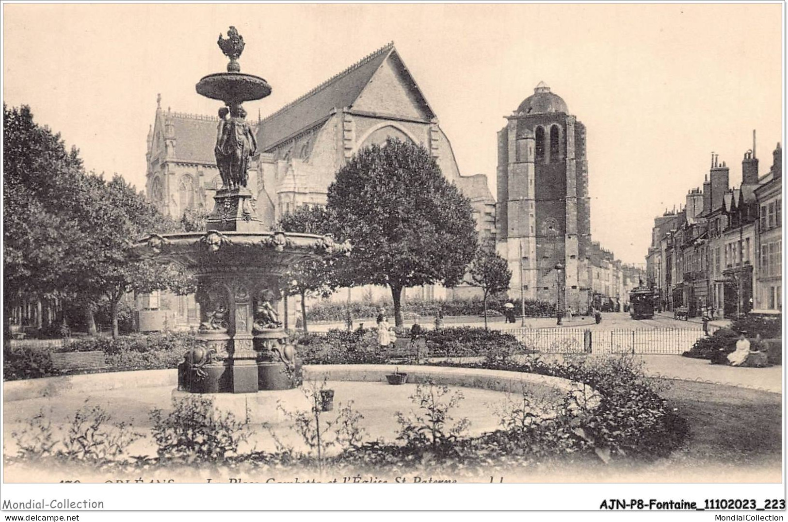 AJNP8-0965 - FONTAINE - Orléans - La Place Gambetta Et L'église - Otros & Sin Clasificación