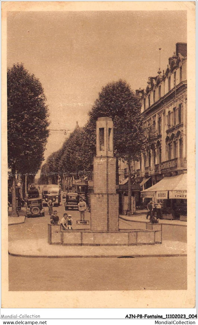 AJNP8-0856 - FONTAINE - Le Mans - Fontaine De La Gare Et Rue Thiers - Autres & Non Classés