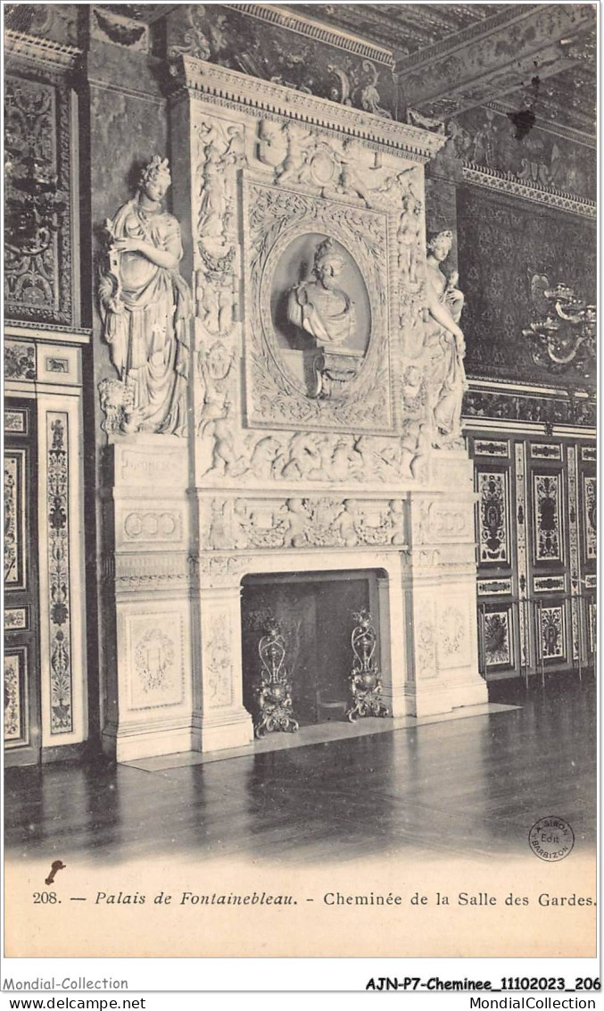 AJNP7-0808 - CHEMINEE - Palais De Fontainebleau - Cheminée De La Salle Des Gardes - Andere & Zonder Classificatie