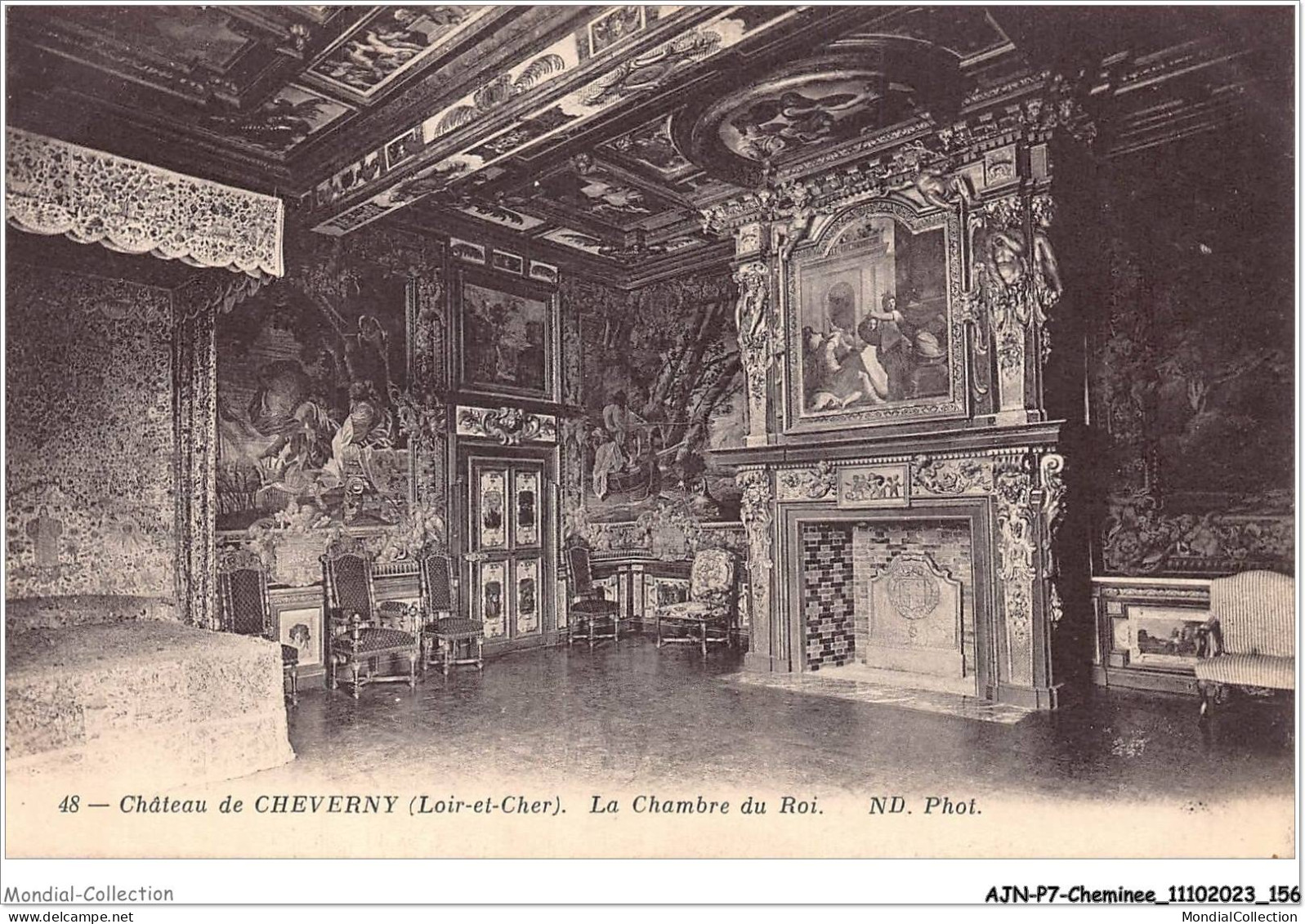 AJNP7-0783 - CHEMINEE - Château De Cheverny - La Chambre Du Roi - Autres & Non Classés