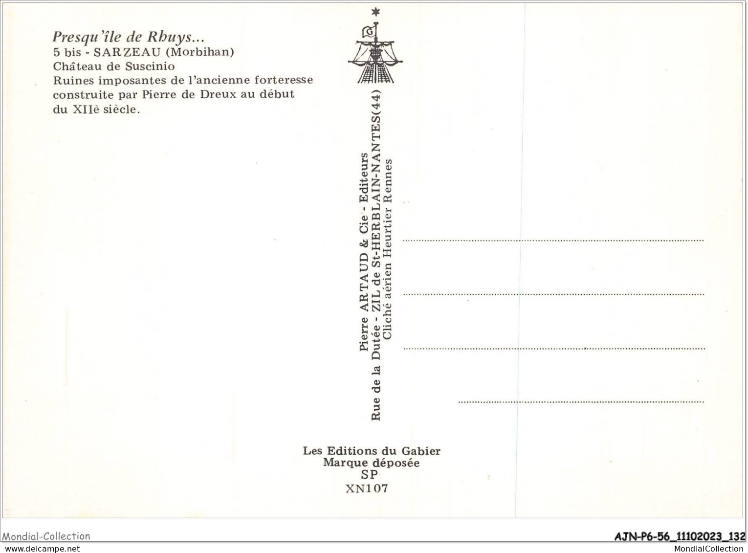 AJNP6-56-0657 - PRESQU'ILE DE RHUYS - SARZEAU - Château De Suscinio - Sarzeau