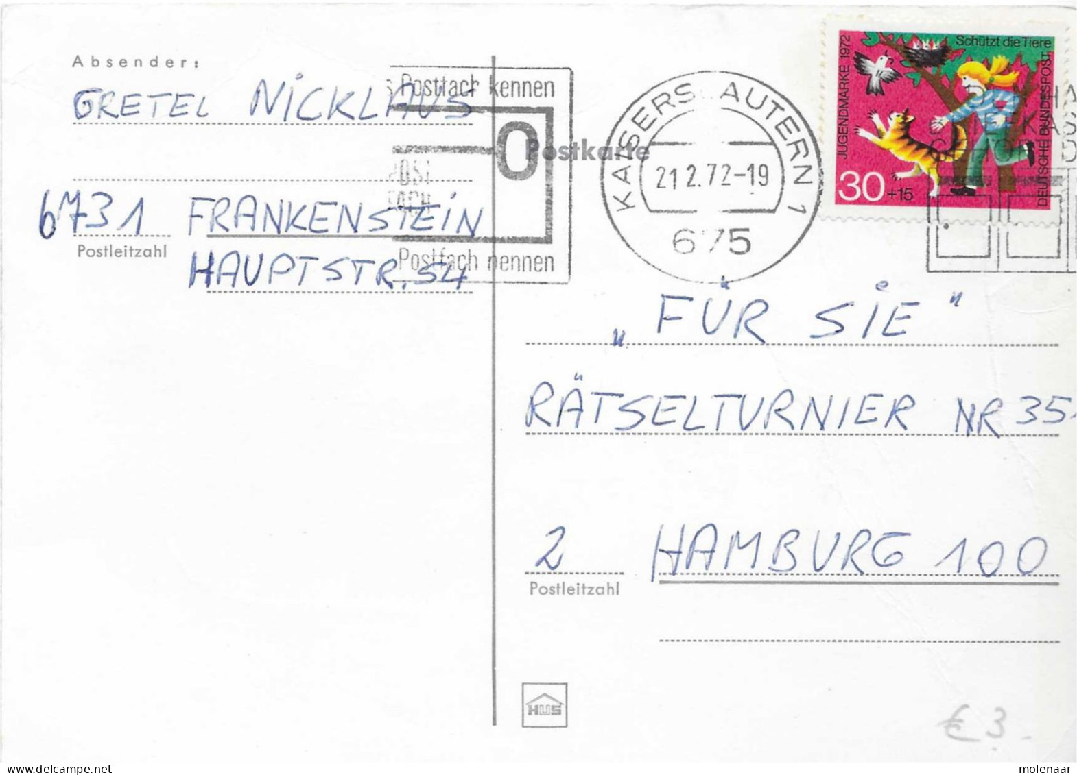 Postzegels > Europa > Duitsland > West-Duitsland > 1970-1979 >kaart Met No. 713 (17397) - Covers & Documents