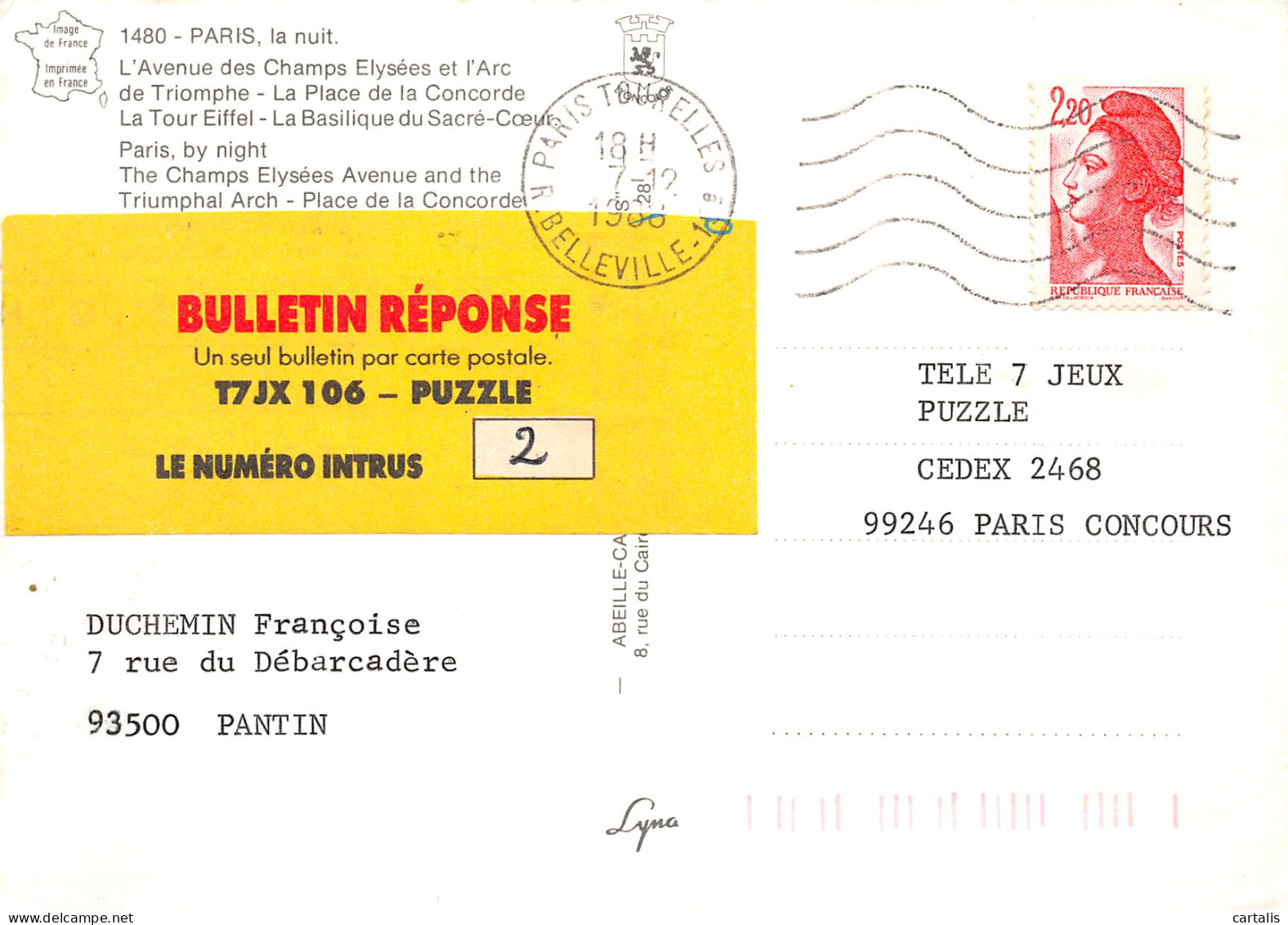 75-PARIS LA NUIT-N°3805-B/0293 - Autres & Non Classés