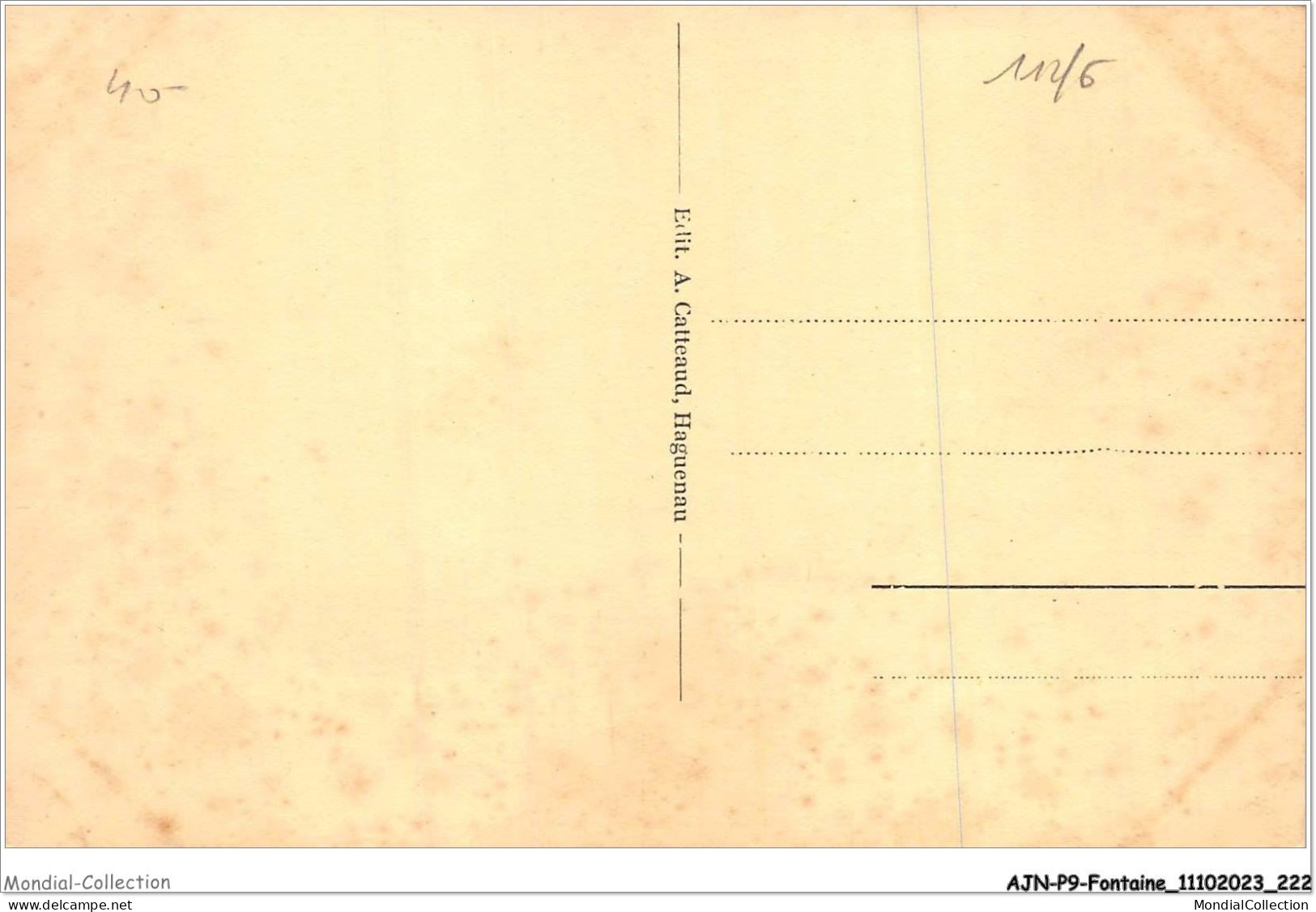 AJNP9-1102 - FONTAINE - Haguenau - Place Des Armes Et Rue Du Château - Other & Unclassified