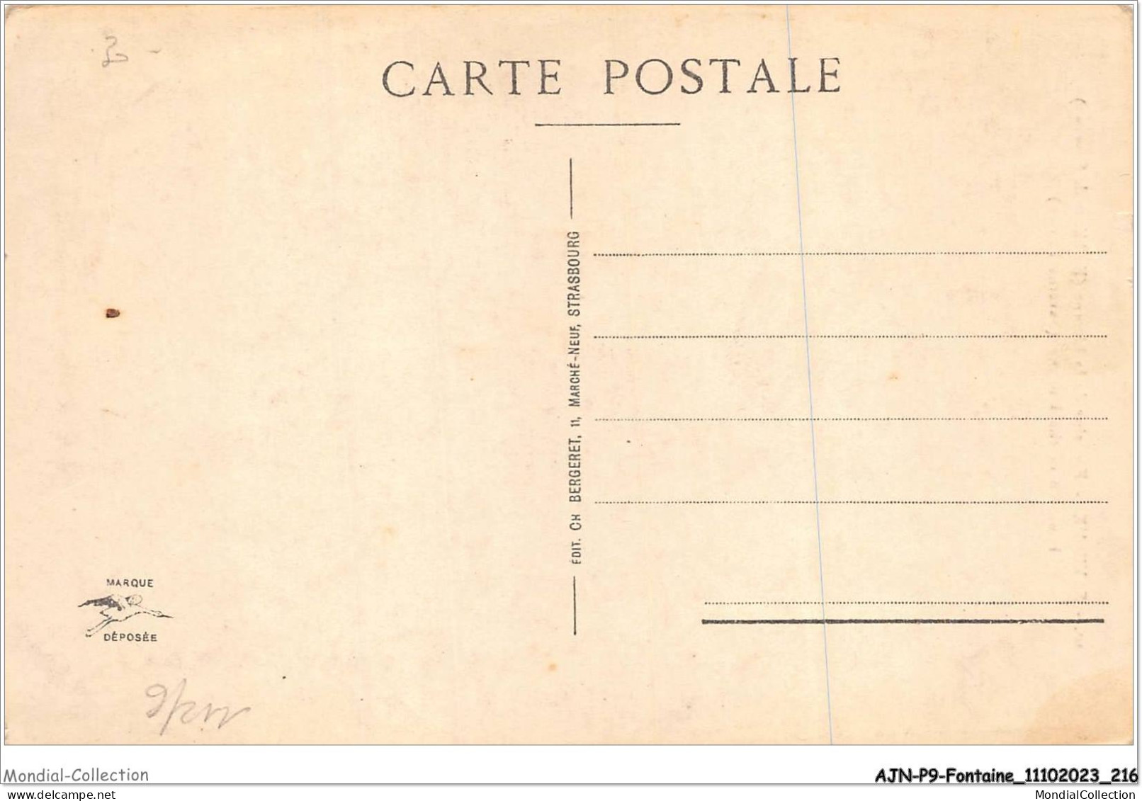 AJNP9-1099 - FONTAINE - Saverne - Fontaine De La Licorne - Other & Unclassified