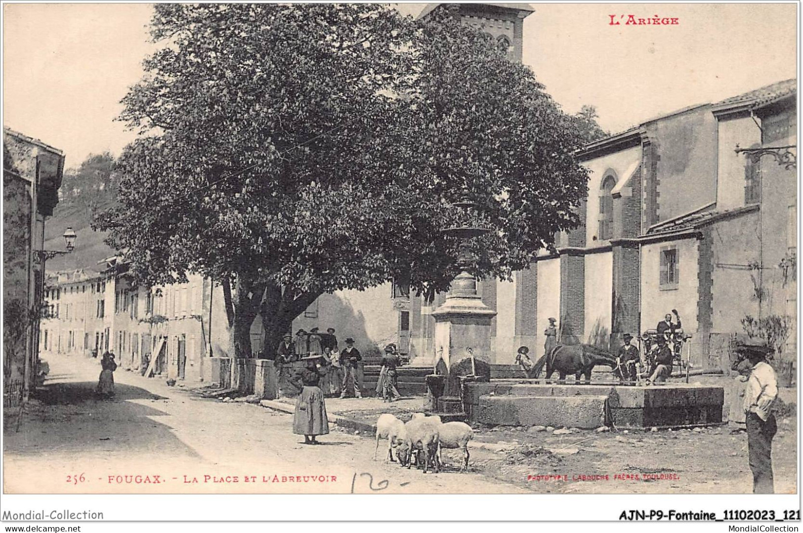 AJNP9-1052 - FONTAINE - Fougax - La Place Et L'abreuvoir - Other & Unclassified