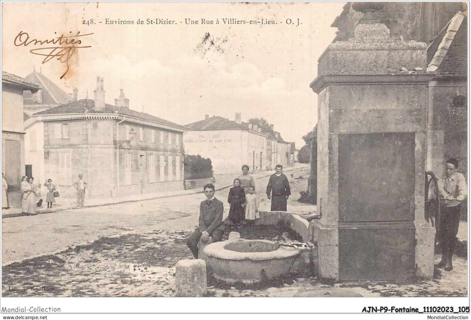 AJNP9-1044 - FONTAINE - Environs De St-dizier - Une Rue à Villiers-en-lieu - Altri & Non Classificati