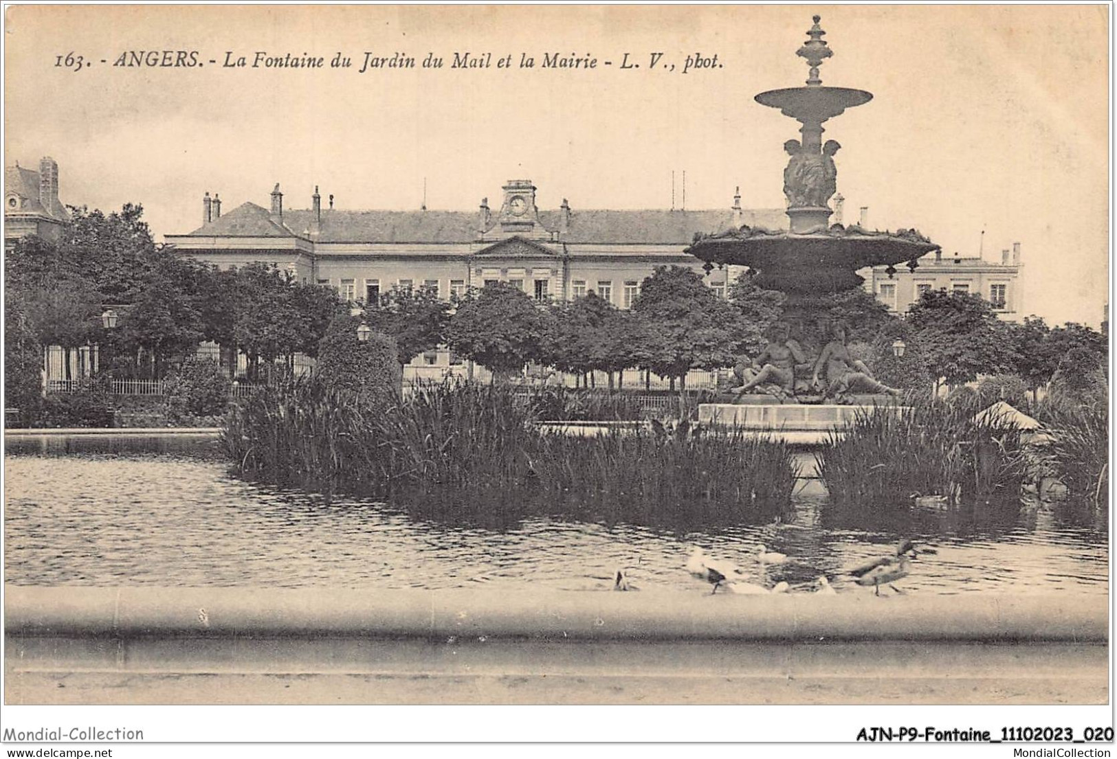 AJNP9-1002 - FONTAINE - Angers - La Fontaine Du Jardin Du Mail Et La Mairie - Andere & Zonder Classificatie