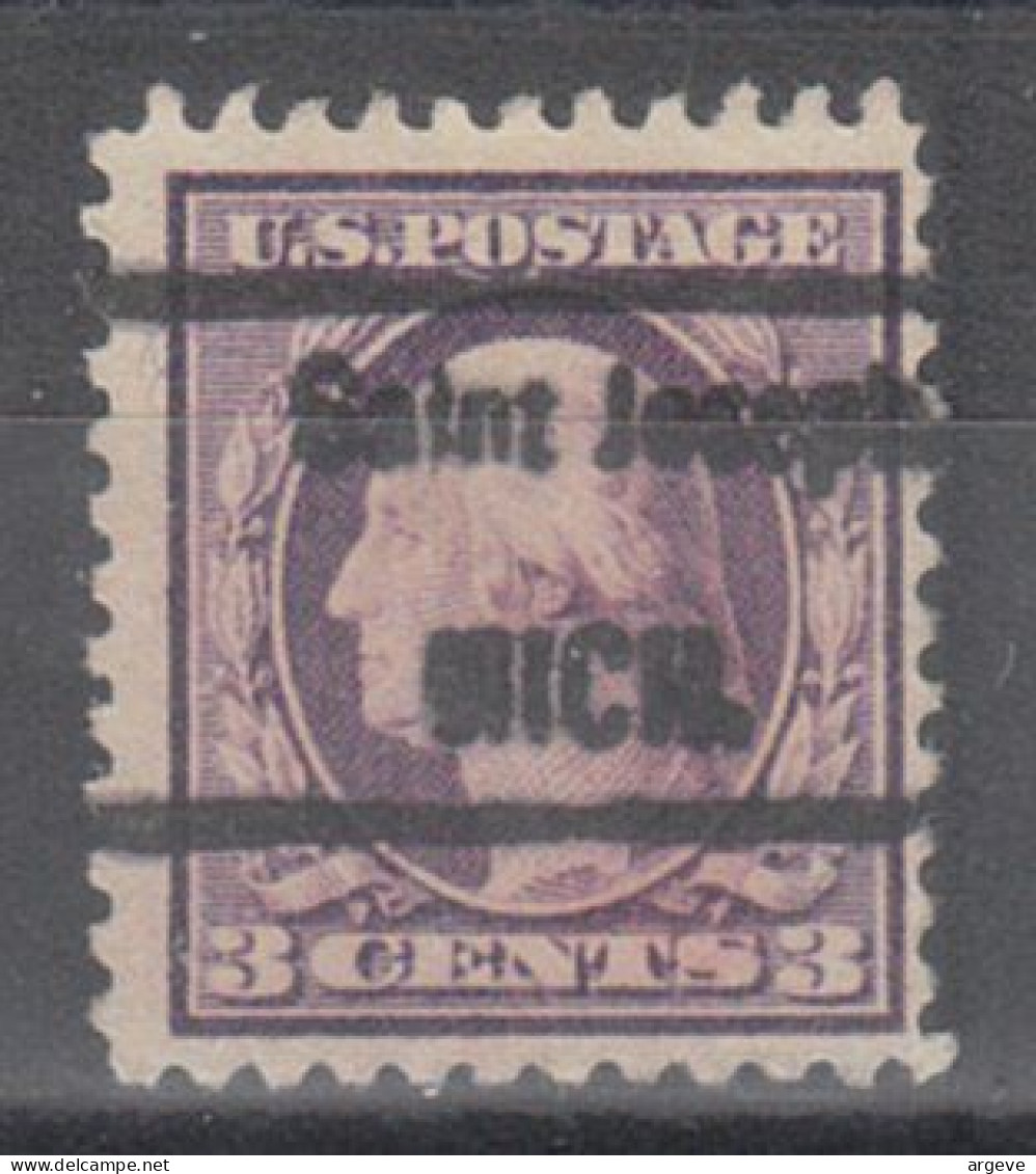 USA Precancel Vorausentwertungen Preo Locals Michigan, Saint Joseph 1917-462 (C15,a4,5) - Precancels