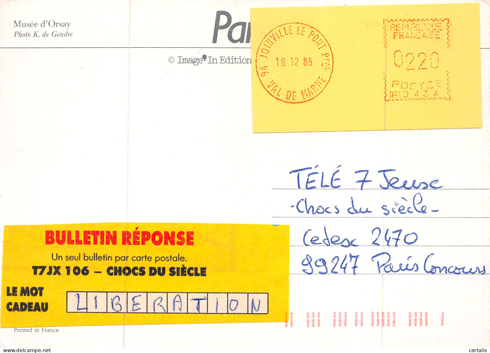 75-PARIS MUSEE D ORSAY-N°3806-A/0147 - Autres & Non Classés