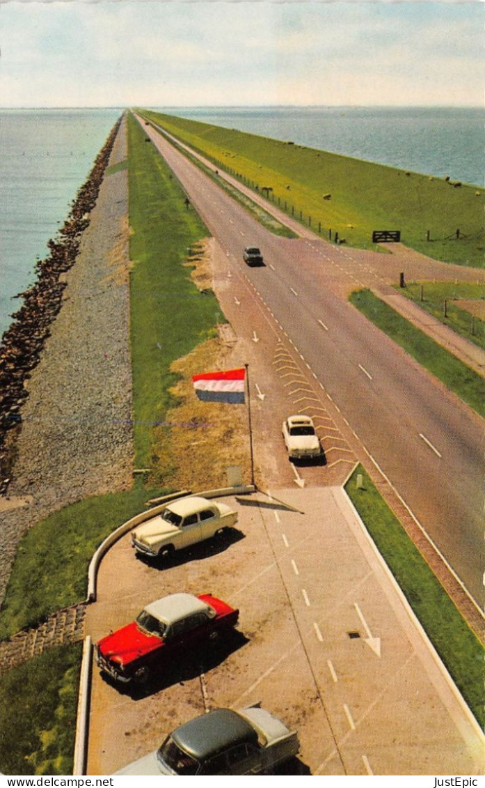 AFSLUITDIJK HOLLAND-FRIESLAND - Abschlussdeich Enclosing Dam La Digue - Autos Voitures Cars  Cpsm - Den Oever (& Afsluitdijk)
