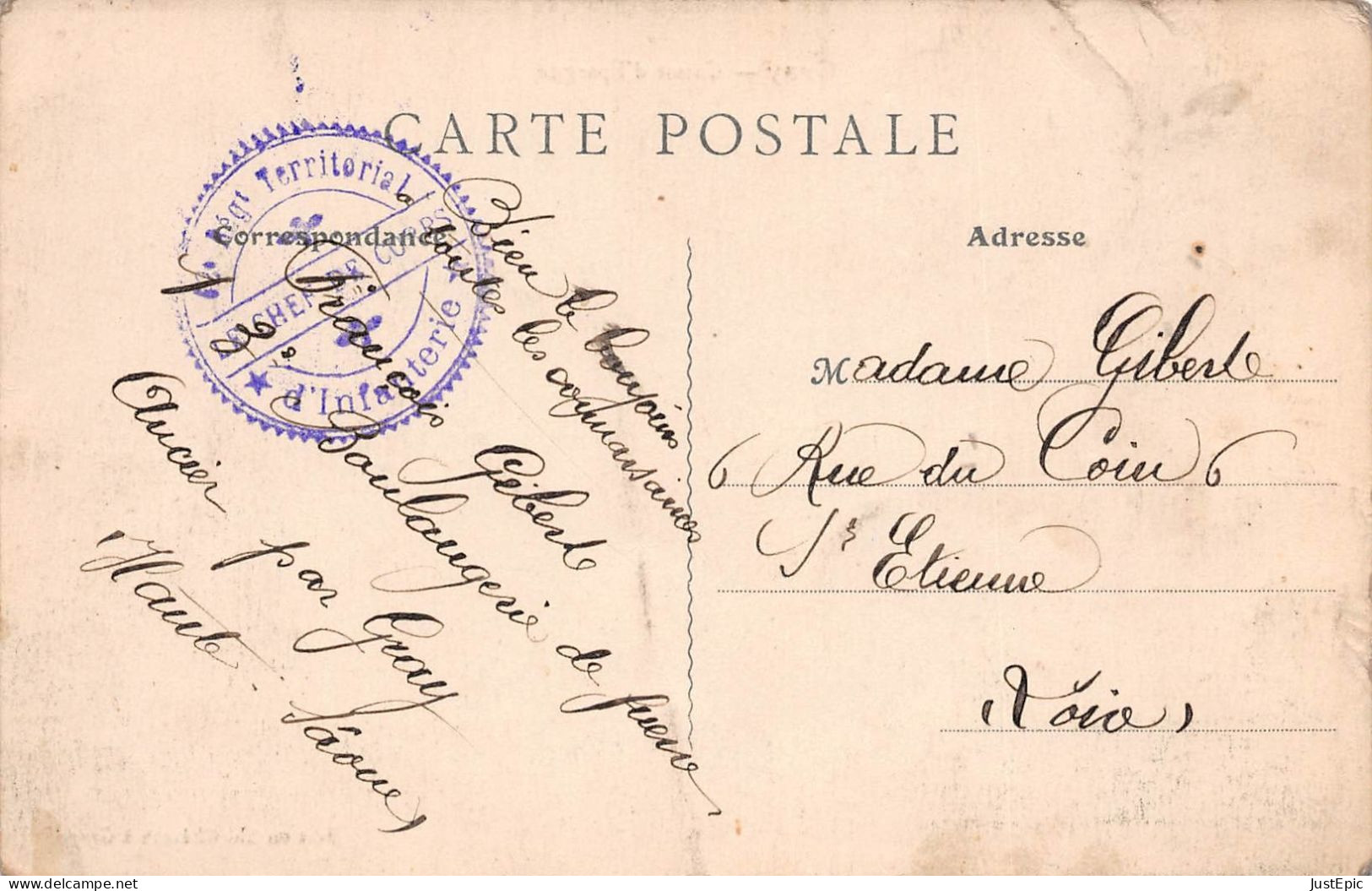 [70]  Gray - Caisse D'Epargne Cpa ± 1910 - Cachet Militaire 62ème Régiment Territorial D'infanterie - Gray