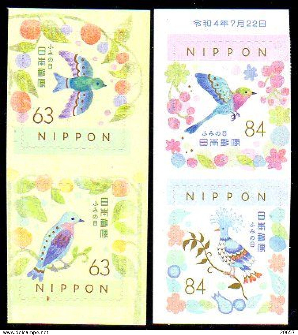 Japon Nippon 2022 11087/90 Oiseaux - Autres & Non Classés