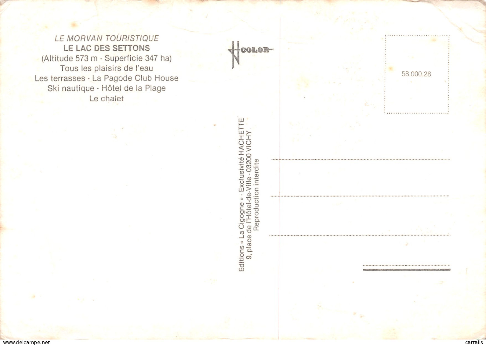 58-MORVAN LAC DES SETTONS-N°3806-C/0231 - Autres & Non Classés