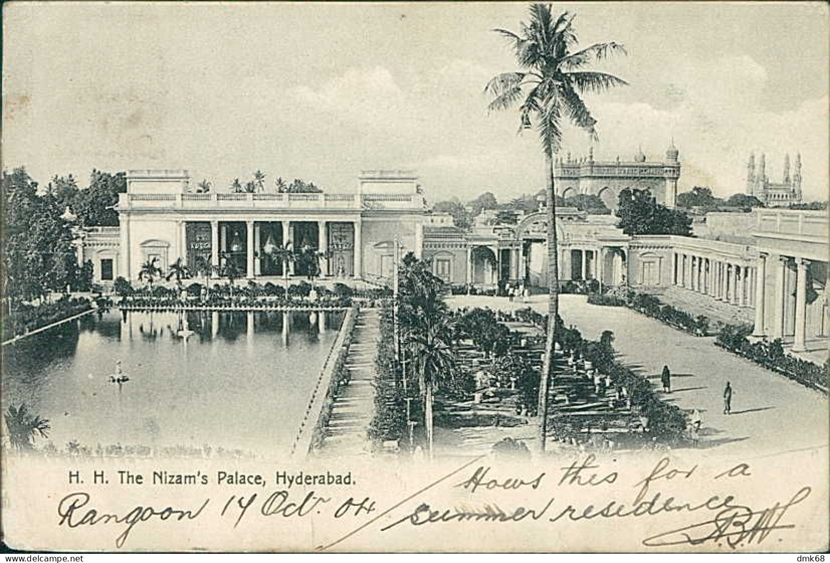 INDIA - H.H. THE NIZAM'S PALACE - HYDERABAD - MAILED / STAMP - 1900s (18381) - India