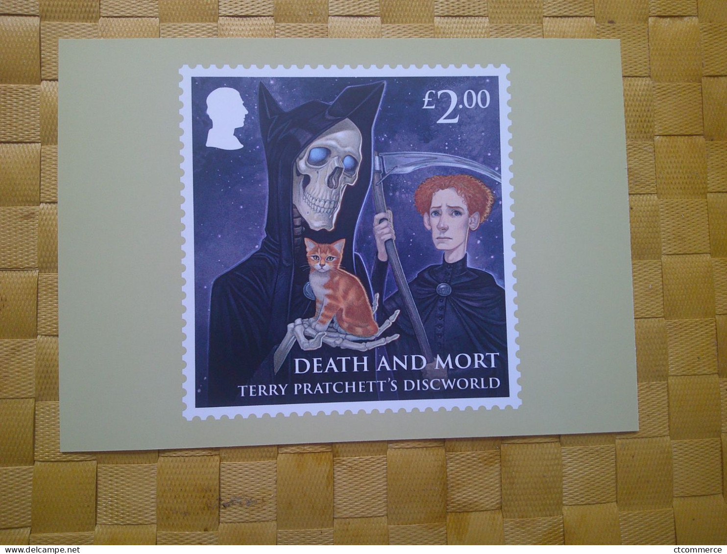8 cartes postales PHQ représentaion de timbre, Terry Pratchett's Discworld
