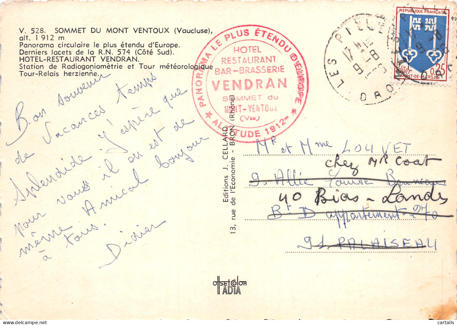 84-MONT VENTOUX-N°3807-B/0125 - Other & Unclassified