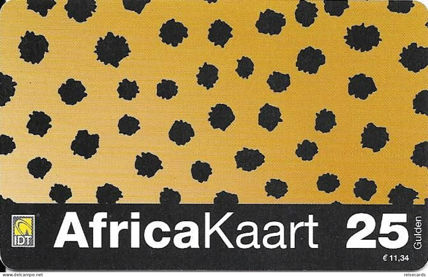 Netherlands: Prepaid IDT - Africa Kaart. Big Serial Number - [3] Sim Cards, Prepaid & Refills