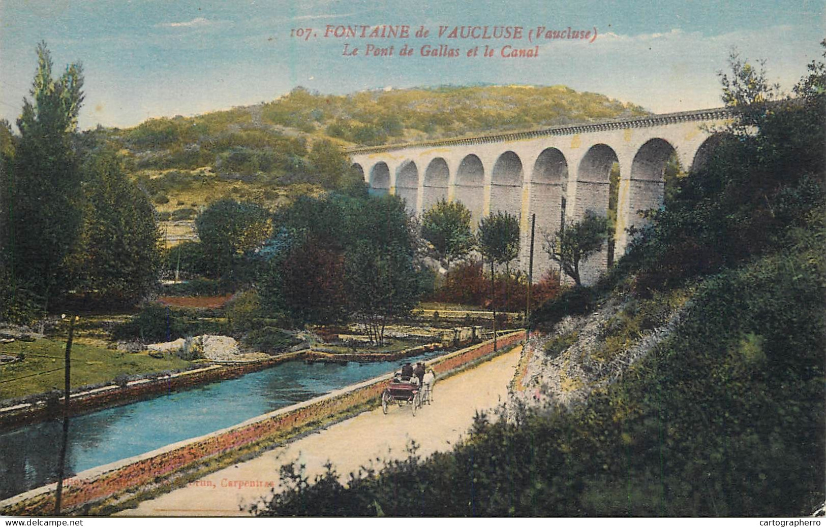 CPA France Fontaine De Vaucluse Le Pont De Gallas Et Le Canal - Other & Unclassified