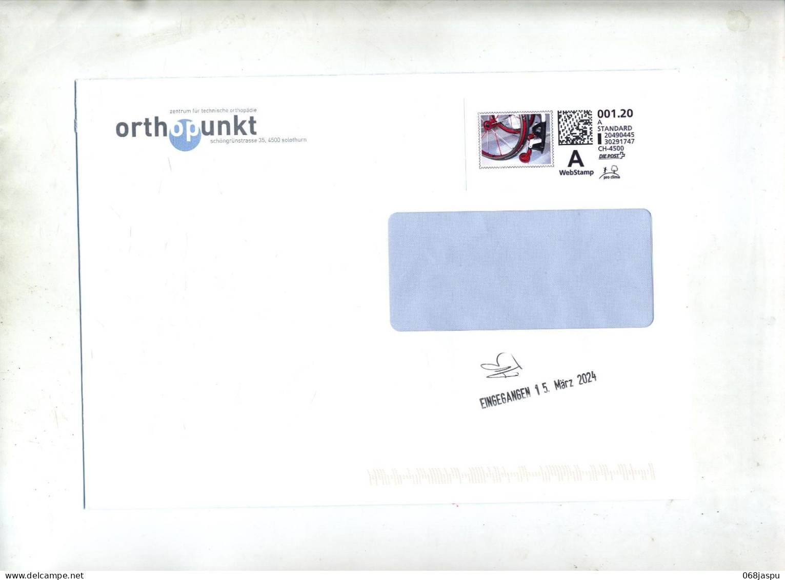 Lettre Affranchie Timbre Personnalisé  Fauteuil Handicape - Postmark Collection