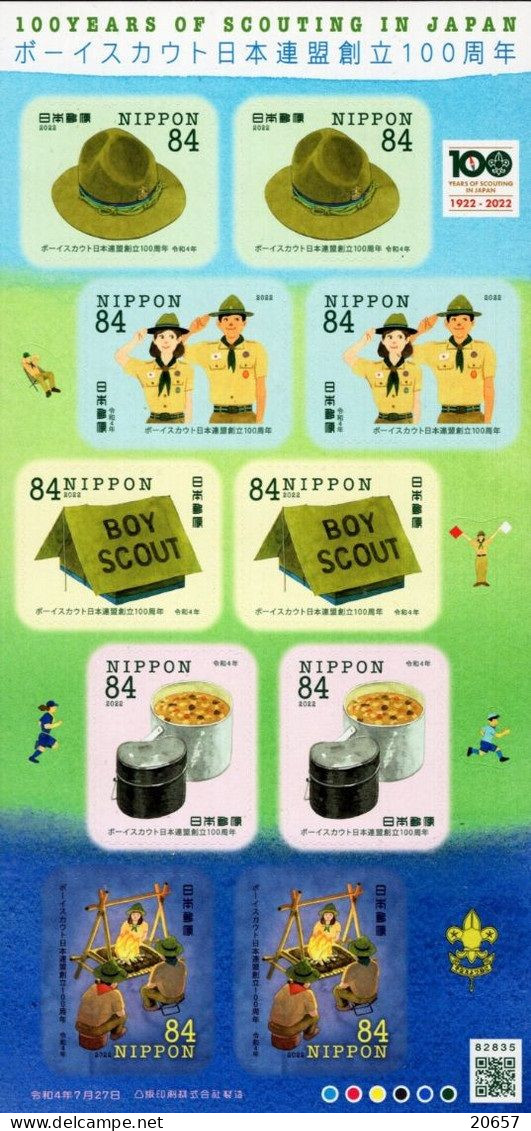 Japon Nippon 2022 11091/95 Scouts - Ungebraucht