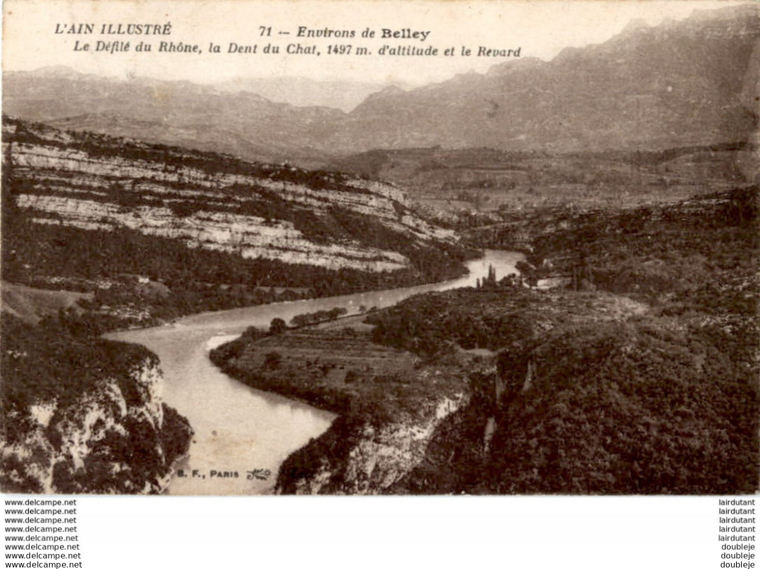 D01  BELLEY  Le Défilé Du Rhône, La Dent Du Chat   ..... - Belley