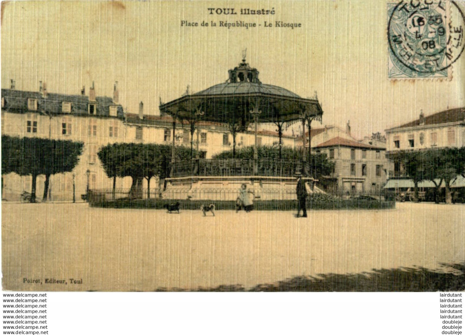 D54  TOUL  Place De La République- Le Kiosque  ..... Carte Toilée - Toul