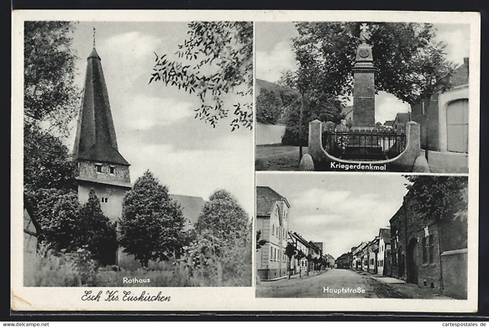 AK Esch /Krs. Euskirchen, Rathaus, Kriegerdenmal, Hauptstrasse  - Euskirchen