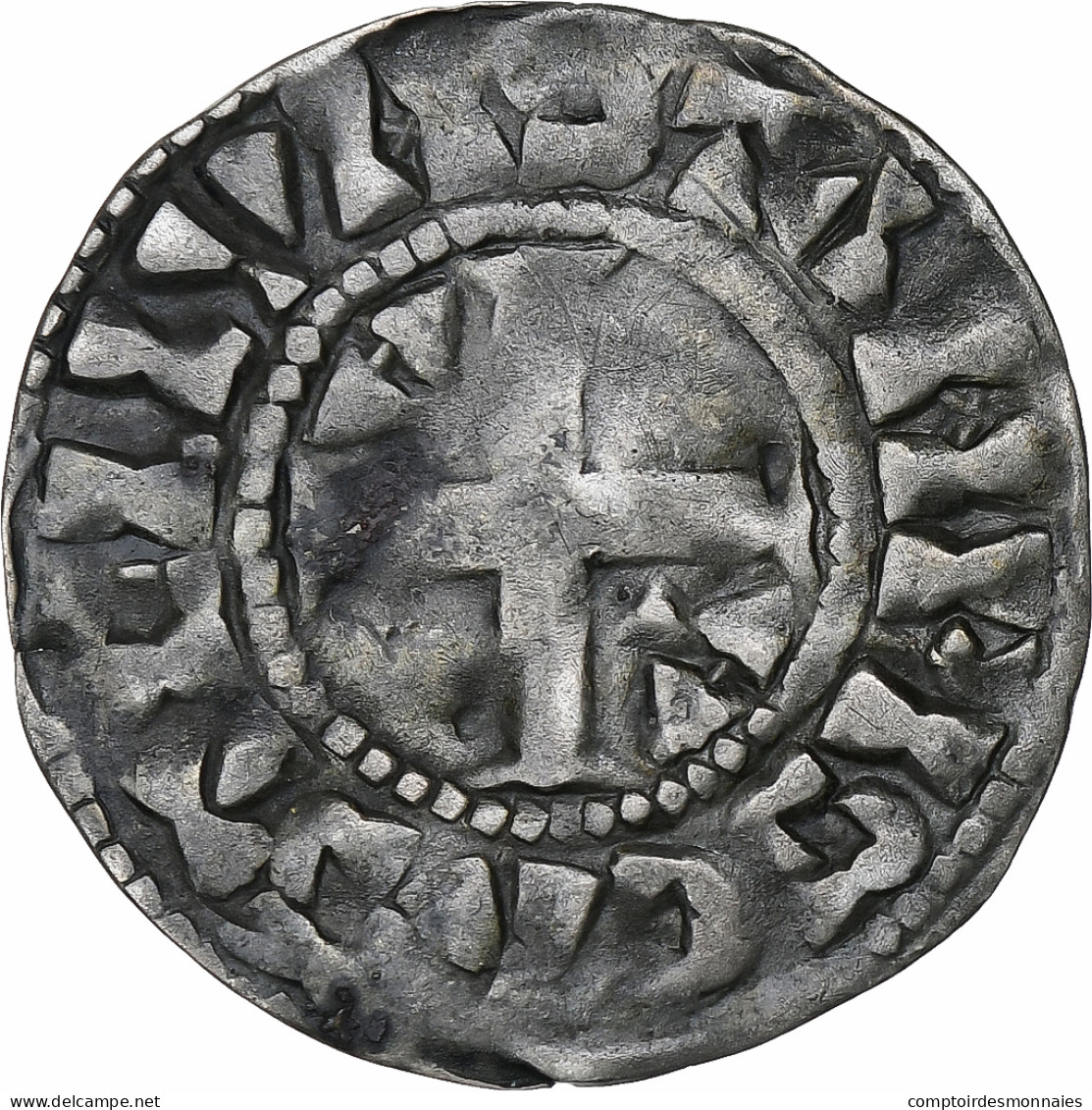 France, Louis VI, Denier, 1108-1137, Étampes, Billon, TTB, Duplessy:100 - 1108-1137 Louis VI Le Gros