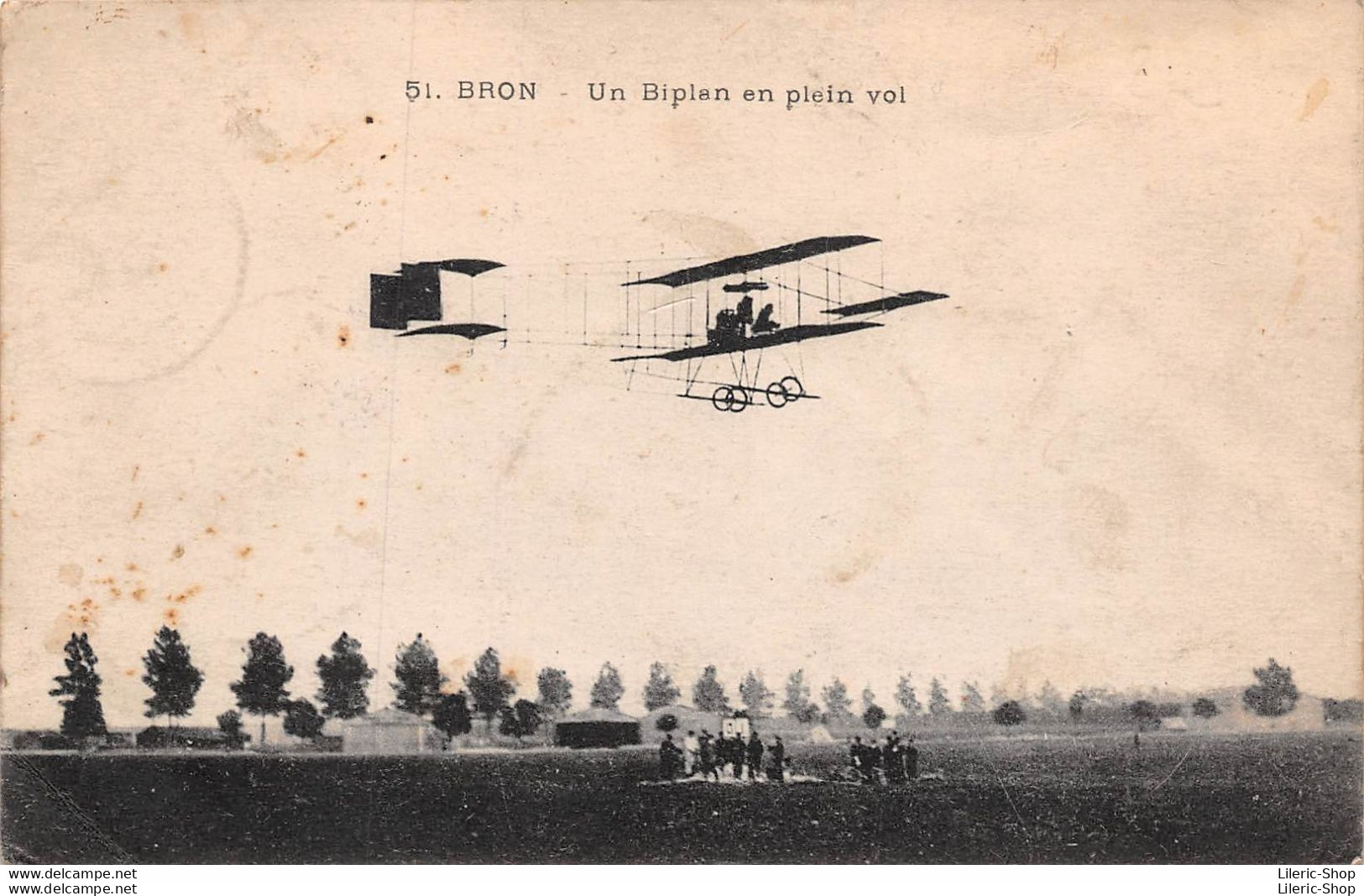 [69]  BRON - Un Biplan En Plein Vol Cpa 1917 ( ͡♥ ͜ʖ ͡♥) ♥ - Bron