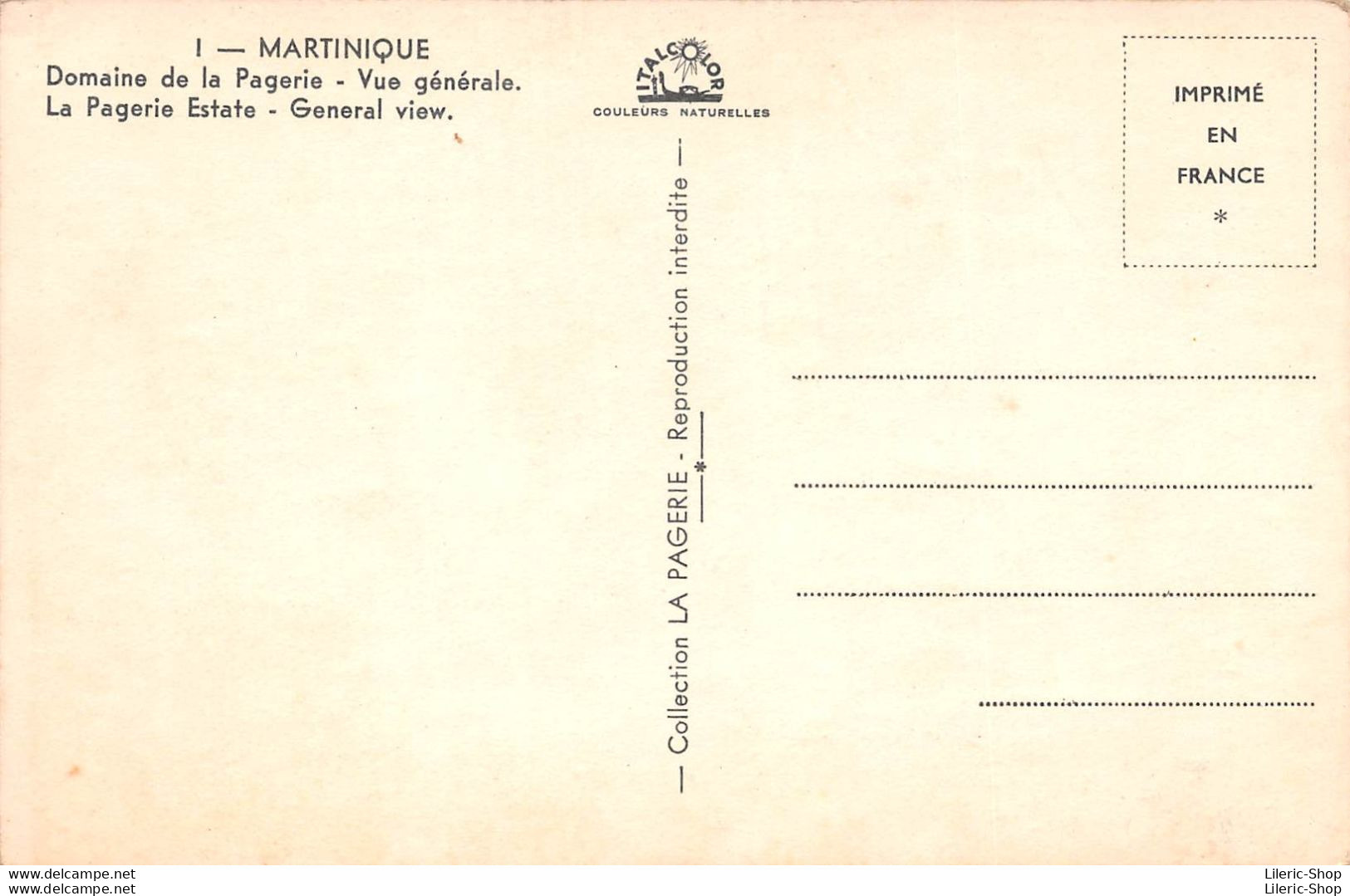 [97]  MARTINIQUE - Domaine De La Pagerie - Vue Générale -  Cpsm ± 1960 ( ͡♥ ͜ʖ ͡♥) ♥ - Autres & Non Classés