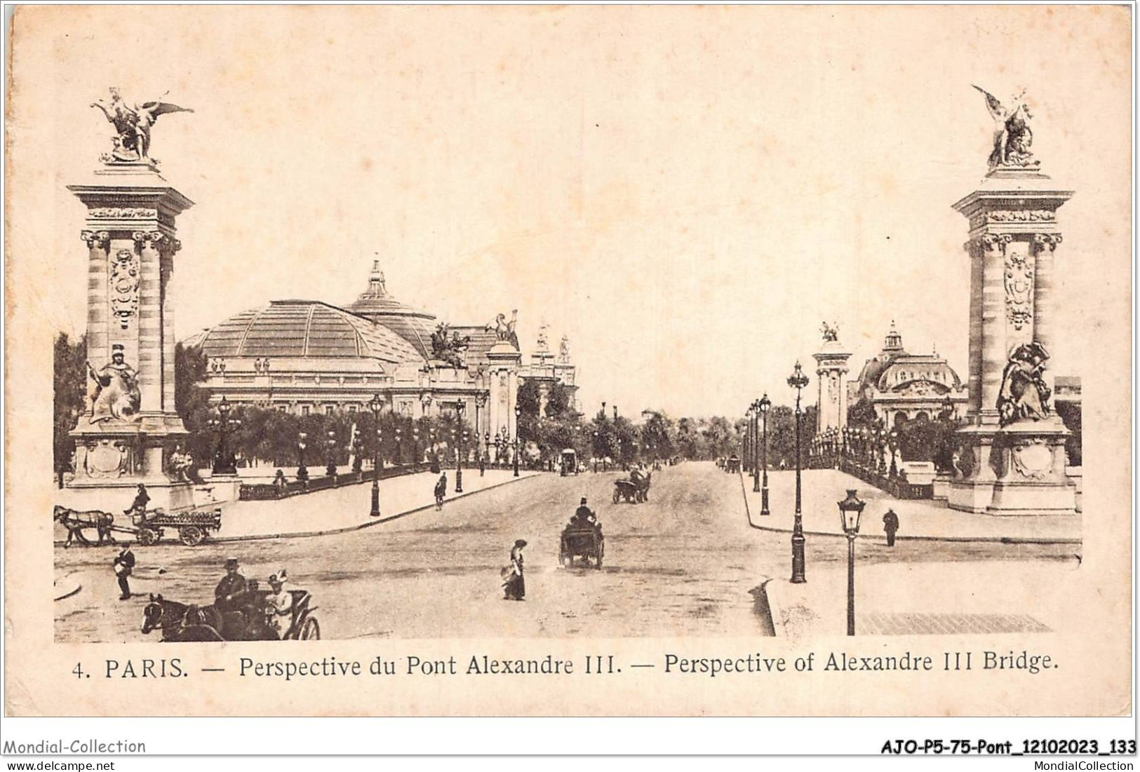 AJOP5-75-0493 - PARIS - PONT - Perspective Du Pont Alexandre III - Bridges