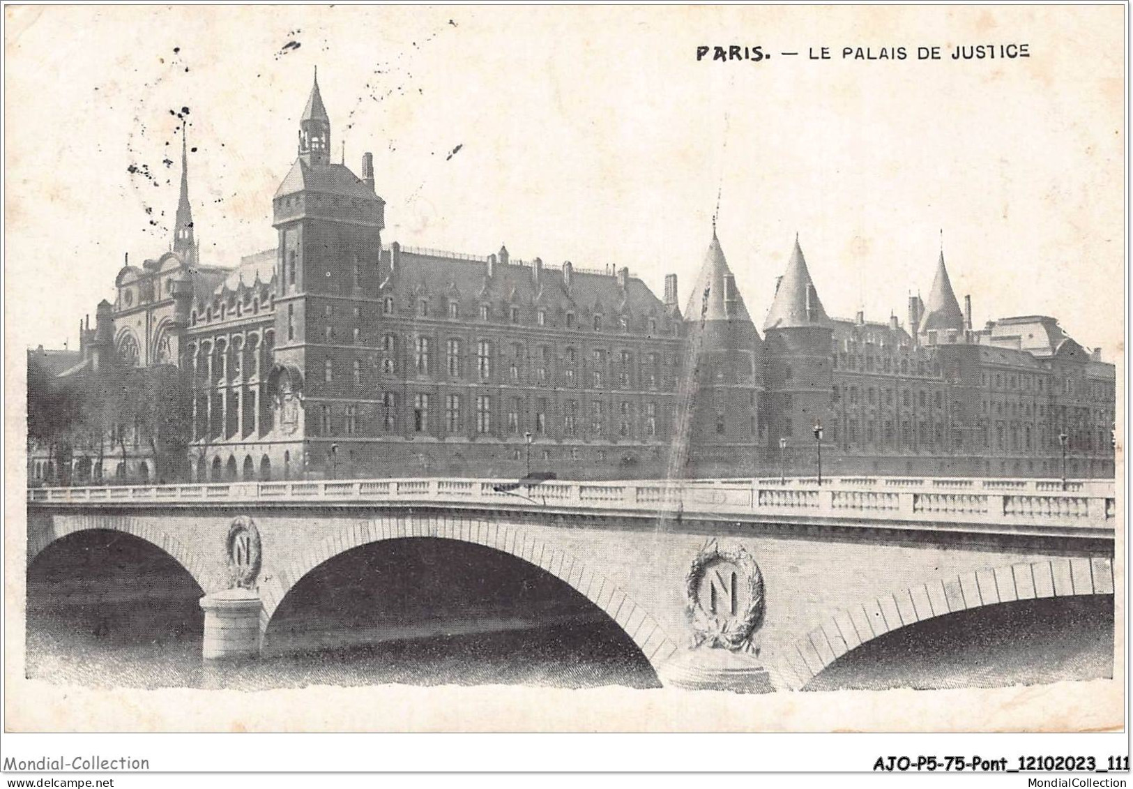 AJOP5-75-0482 - PARIS - PONT - Le Palais De Justice - Bruggen