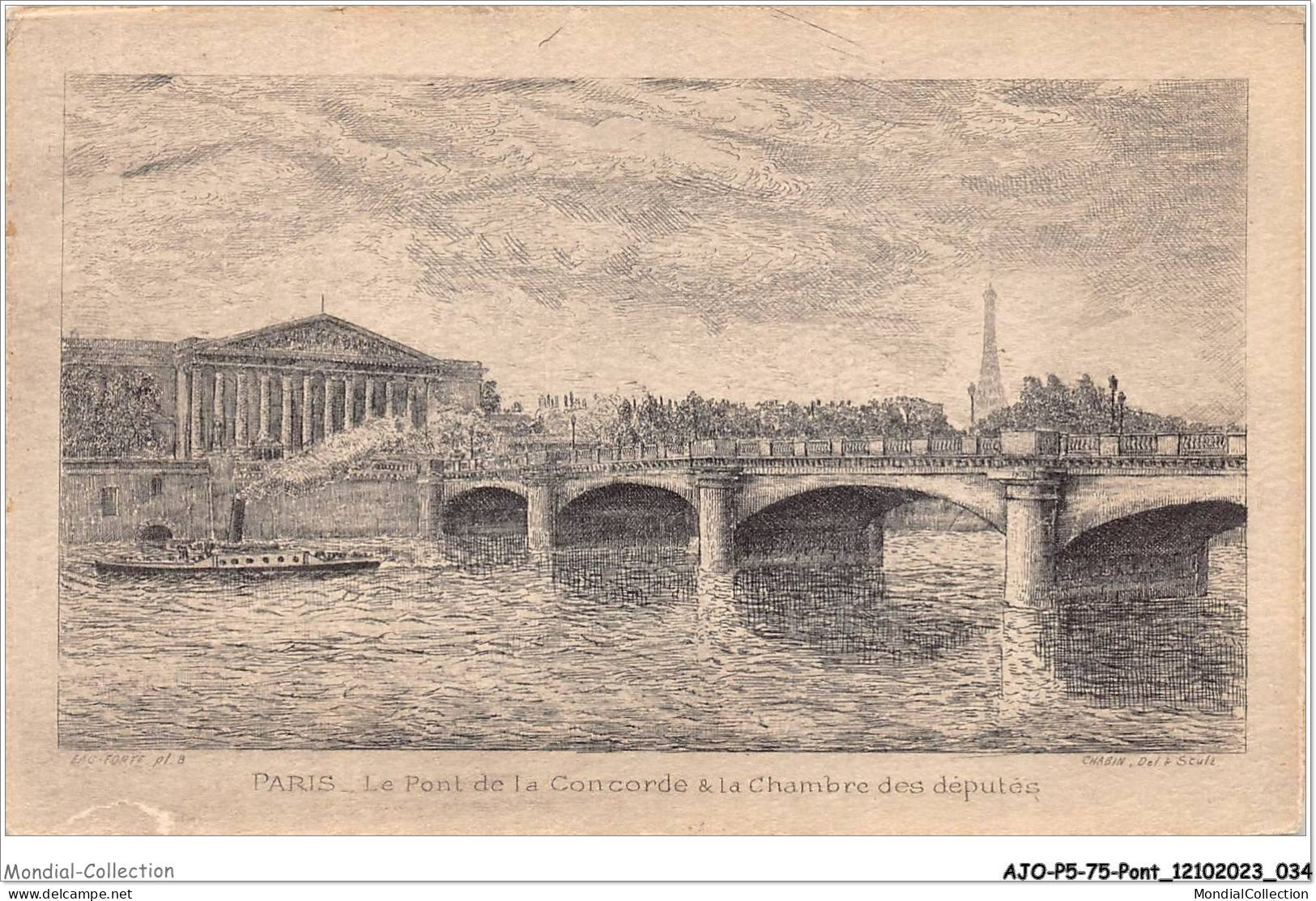 AJOP5-75-0444 - PARIS - PONT - Le Pont De La Concorde Et La Chambre Des Députés - Bruggen