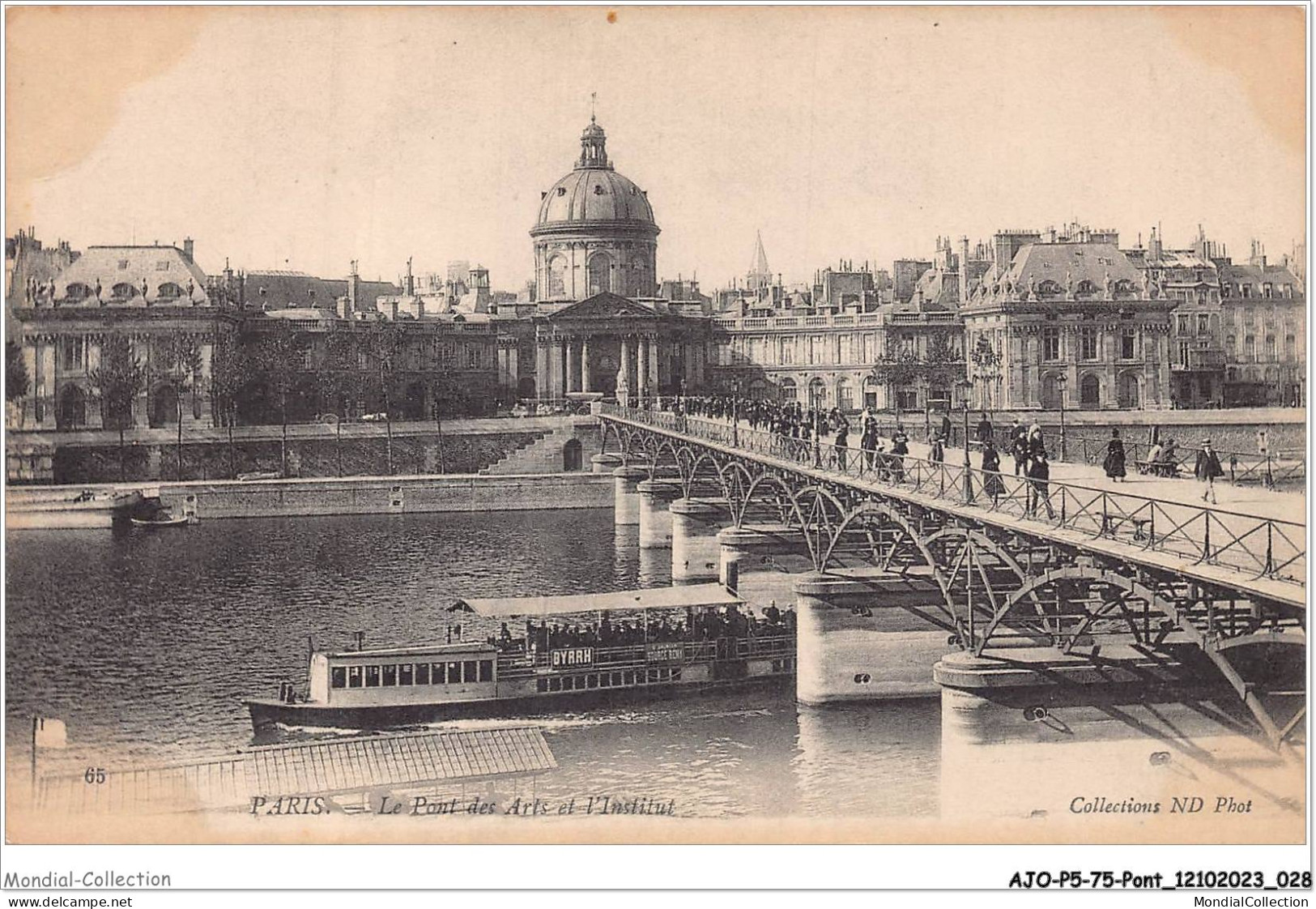 AJOP5-75-0441 - PARIS - PONT - Le Pont Des Arts Et L'institue - Bruggen