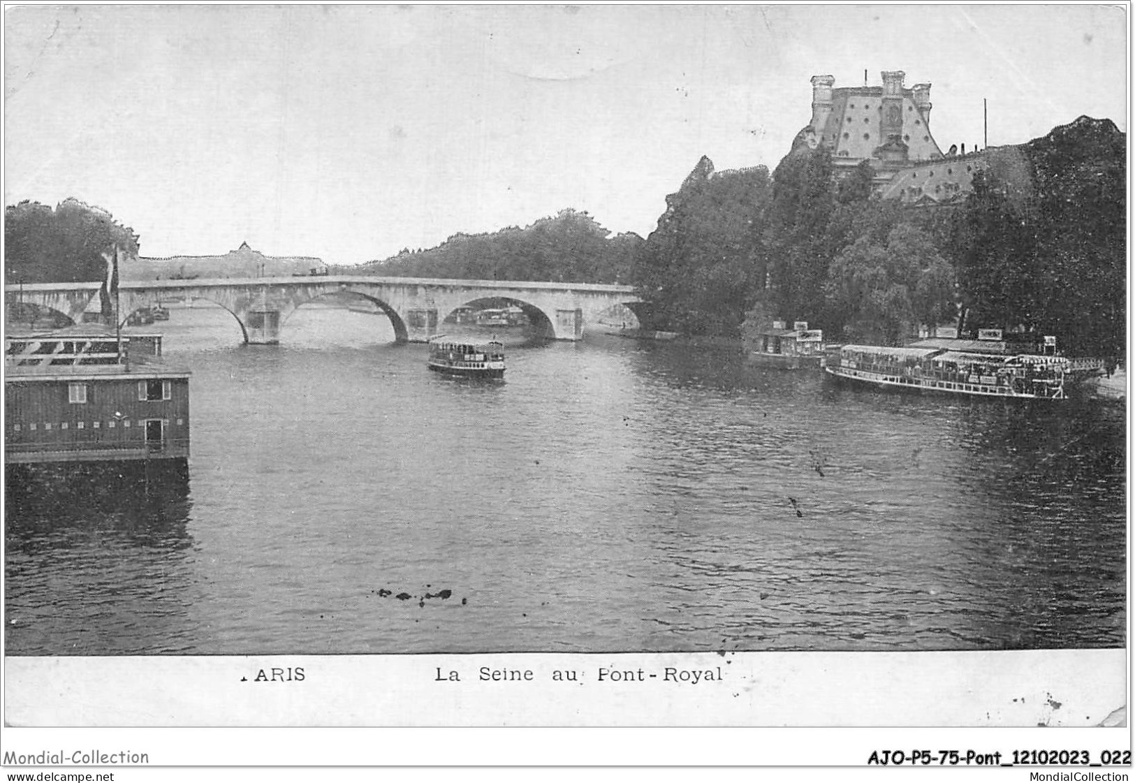 AJOP5-75-0438 - PARIS - PONT - La Seine Au Pont Royal - Ponti
