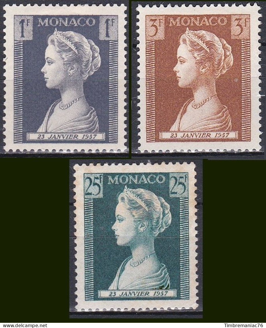 Monaco TUC 1957 YT 478-480-483 Neufs - Unused Stamps