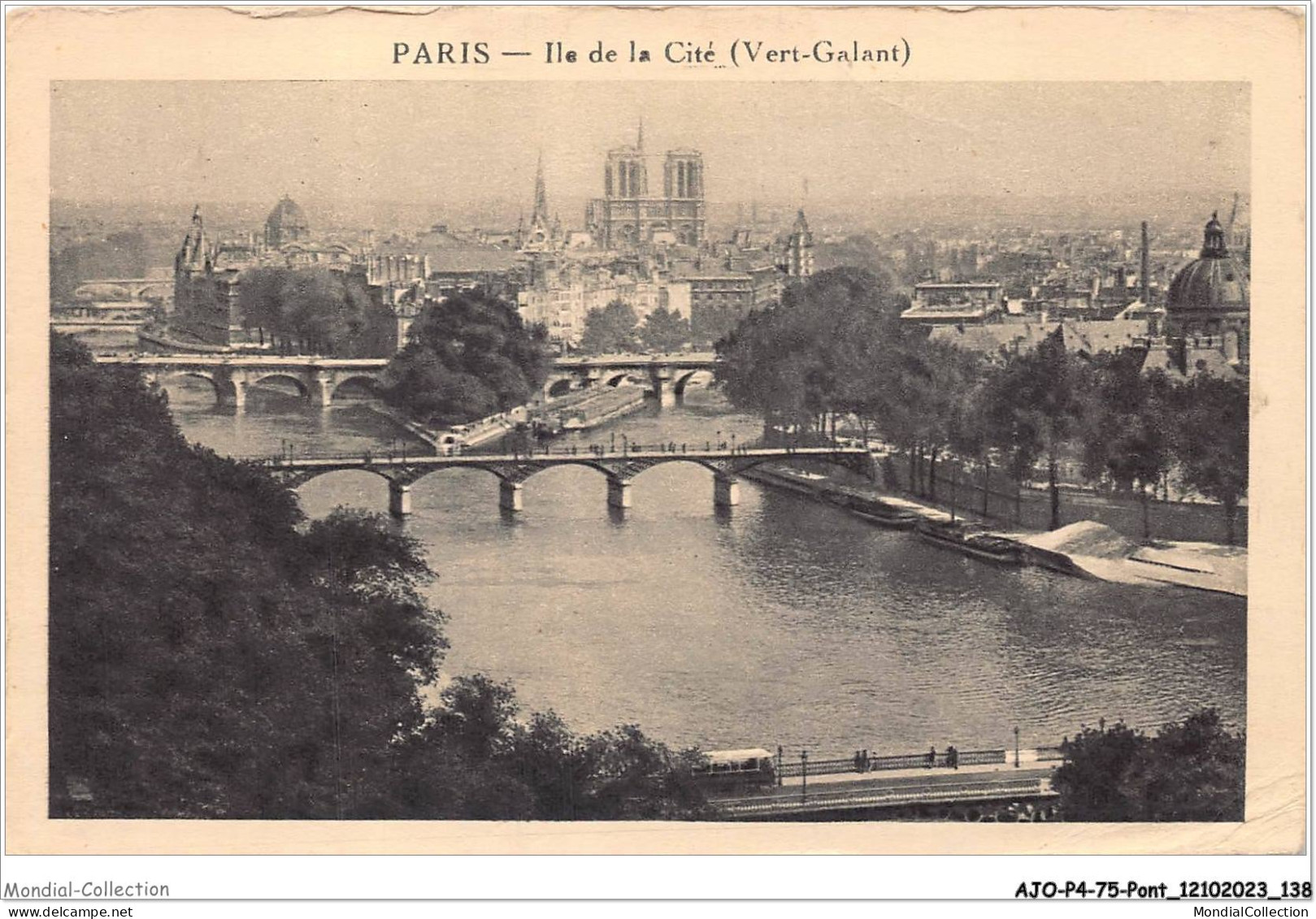 AJOP4-75-0410 - PARIS - PONT - Panorama - Ile De La Cité - Bridges