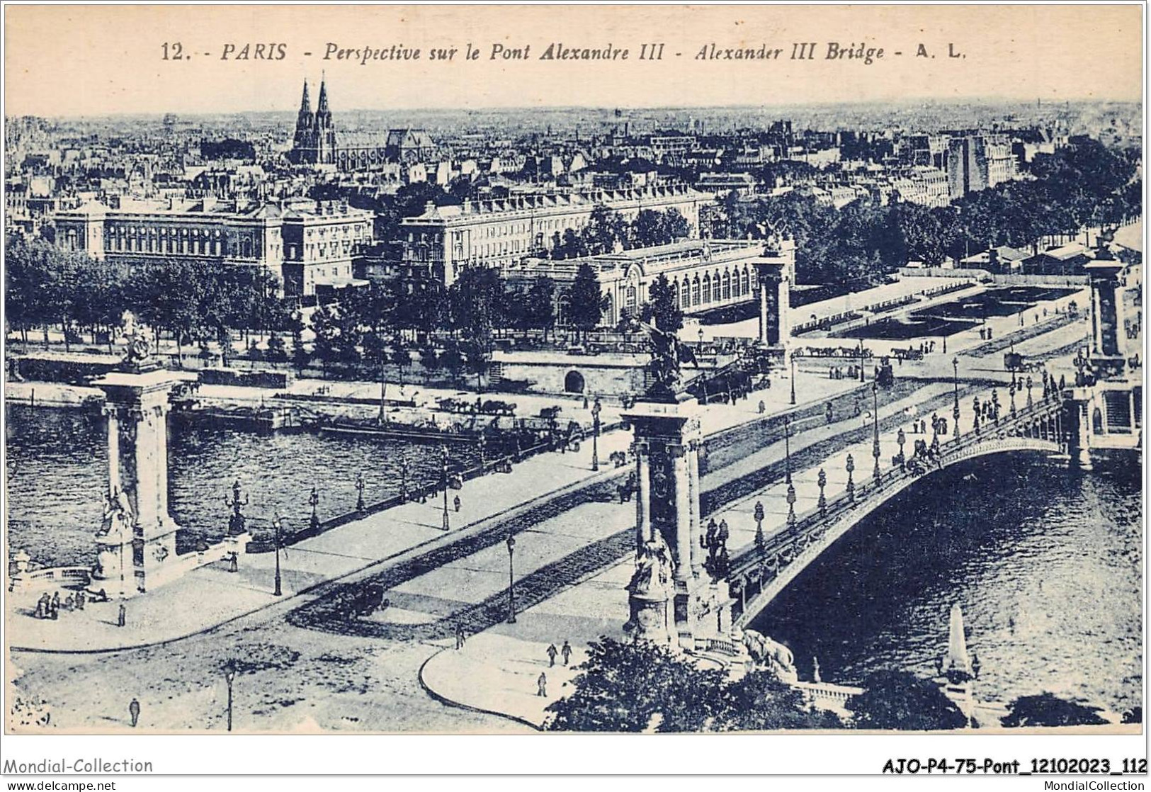 AJOP4-75-0397 - PARIS - PONT - Perspective Sur Le Pont Alexandre III - Bruggen