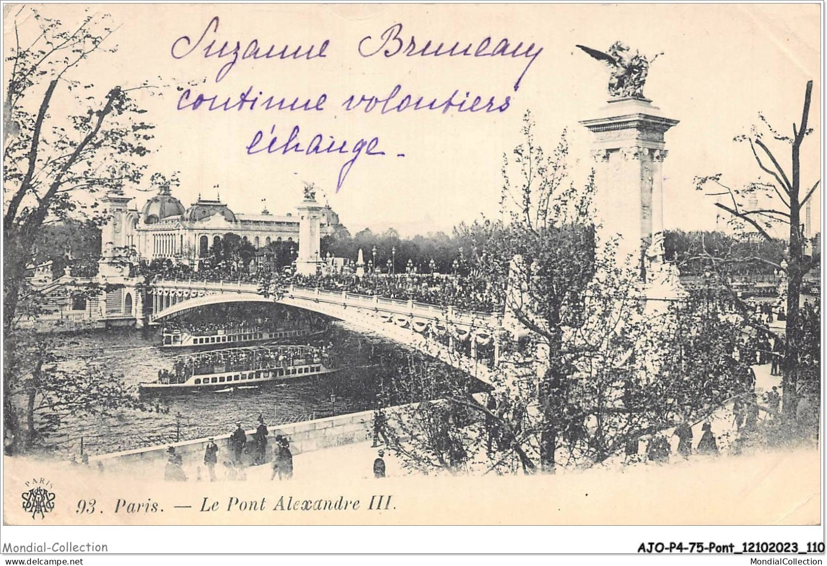 AJOP4-75-0396 - PARIS - PONT - Le Pont Alexandre III - Bridges