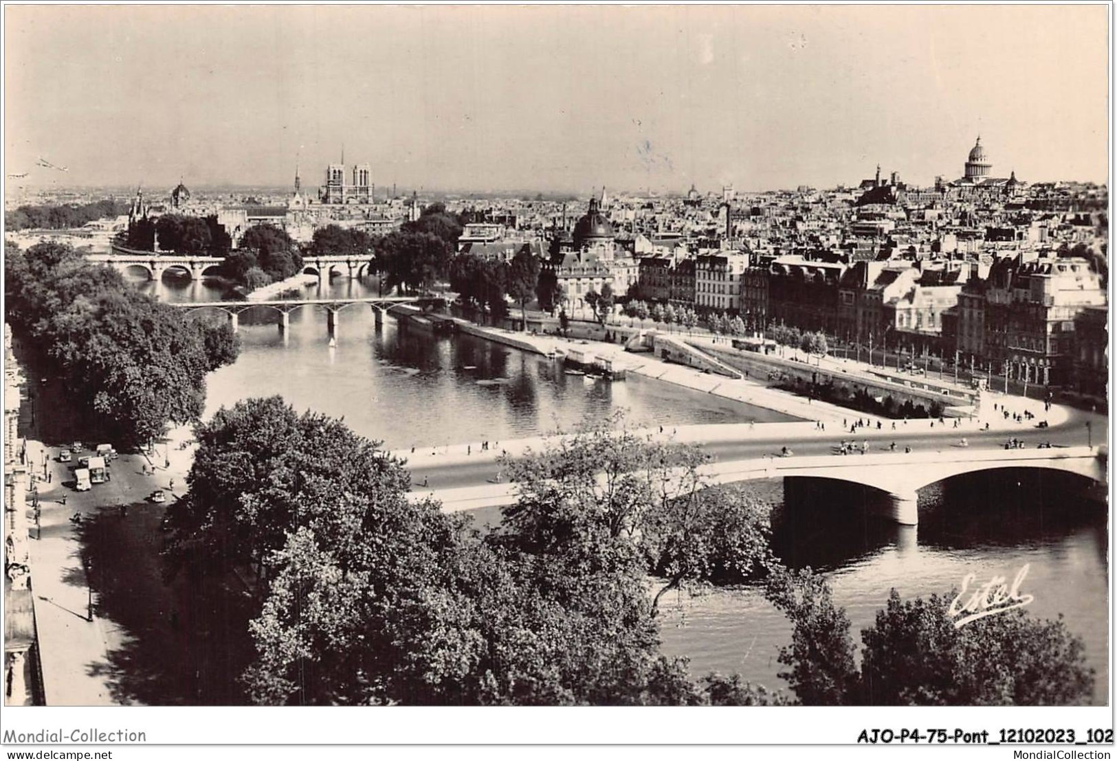 AJOP4-75-0392 - PARIS - PONT - La Seine Et Les Spt Ponts - Ponts