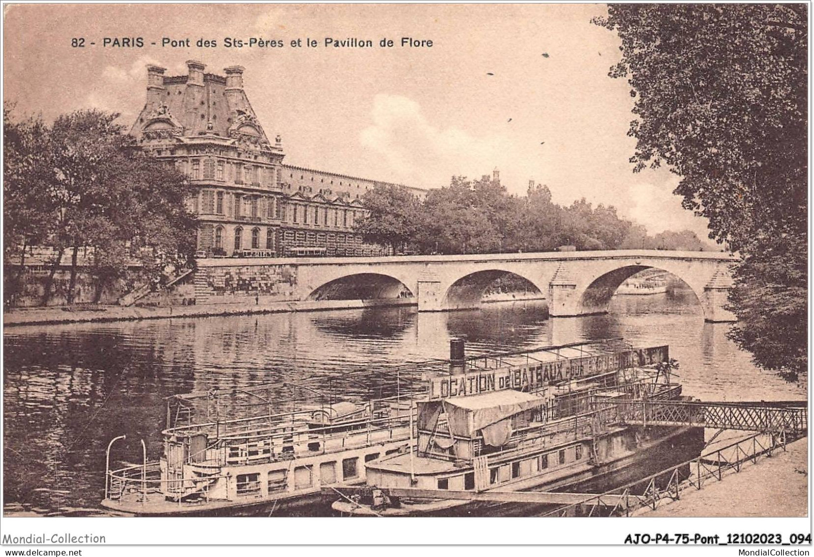 AJOP4-75-0388 - PARIS - PONT - Pont Des Sts-pères Et Le Pavilon De Flore - Bruggen