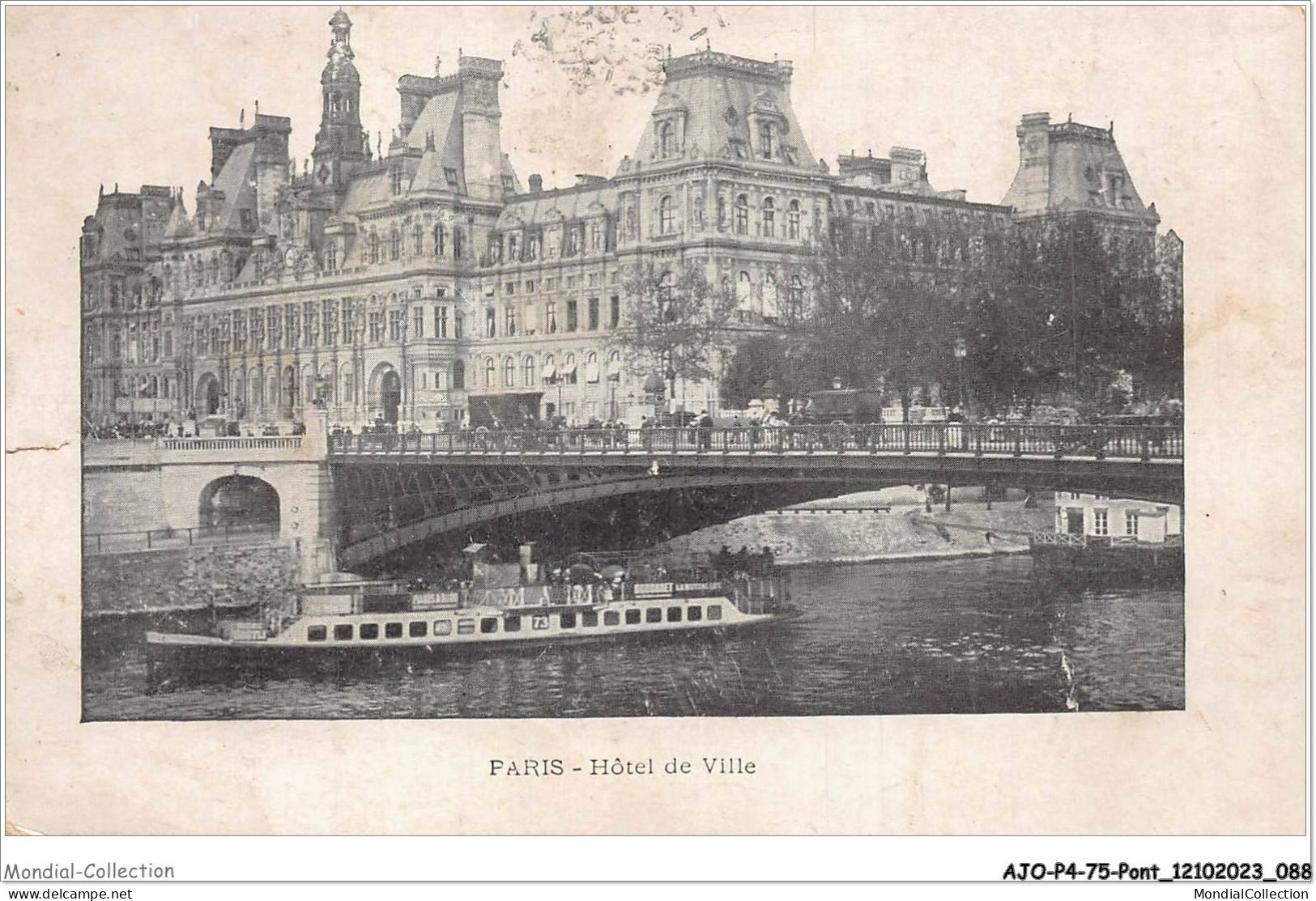 AJOP4-75-0385 - PARIS - PONT - Hotel De Ville - Ponti